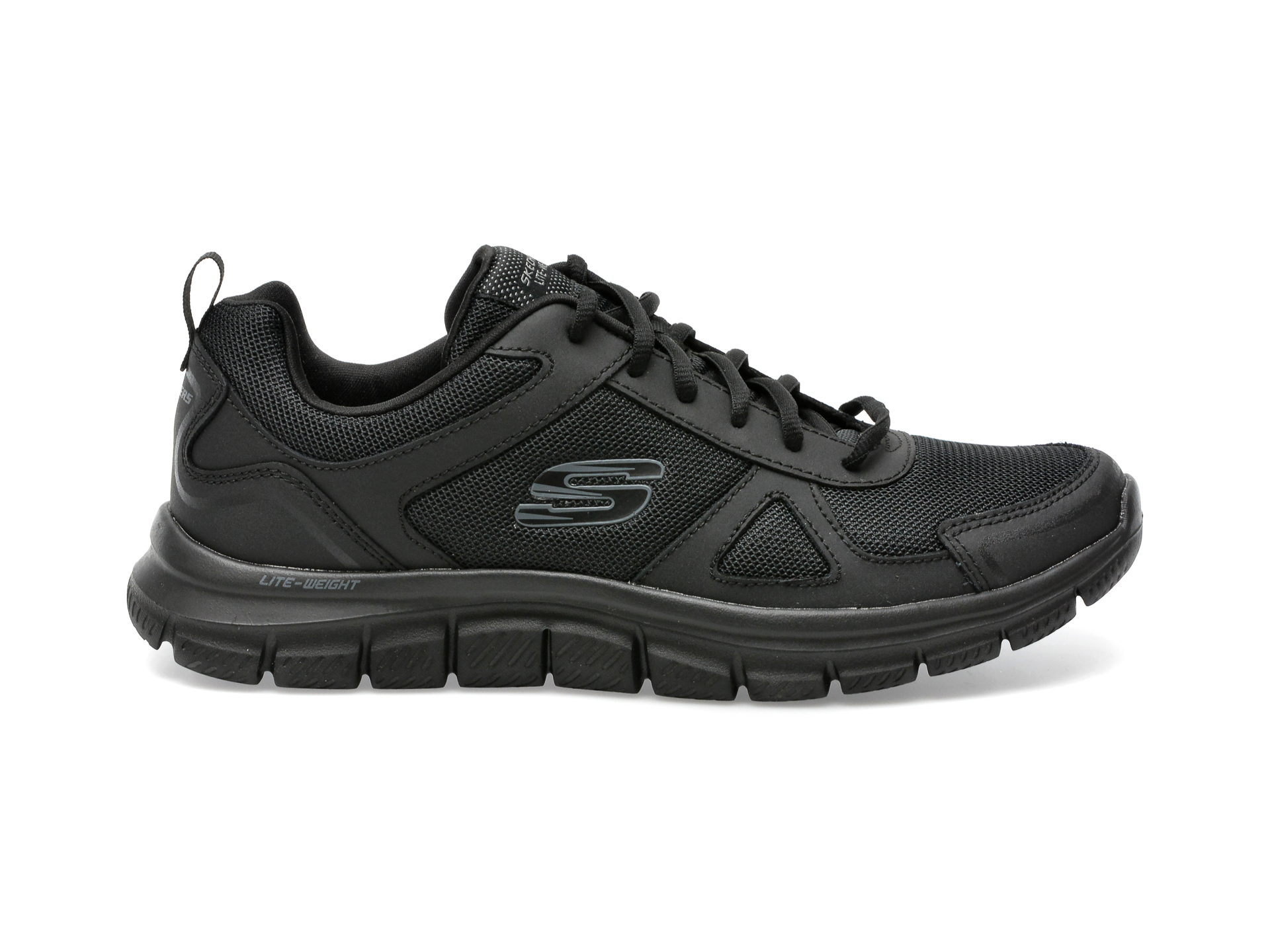 Pantofi sport SKECHERS negri, TRACK, din material textil