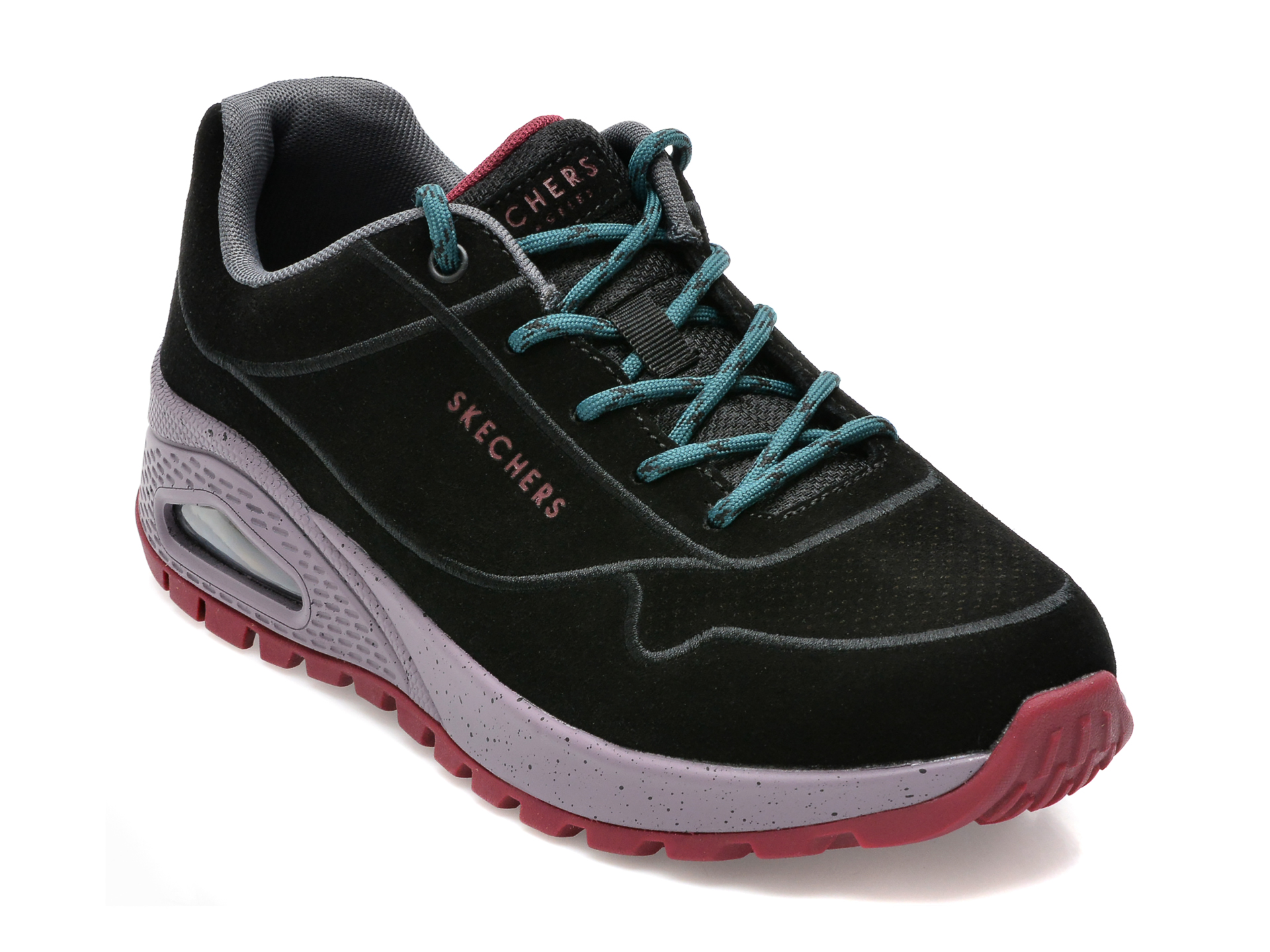 Pantofi sport SKECHERS negri, UNO RUGGED, din piele ecologica /femei/pantofi imagine noua