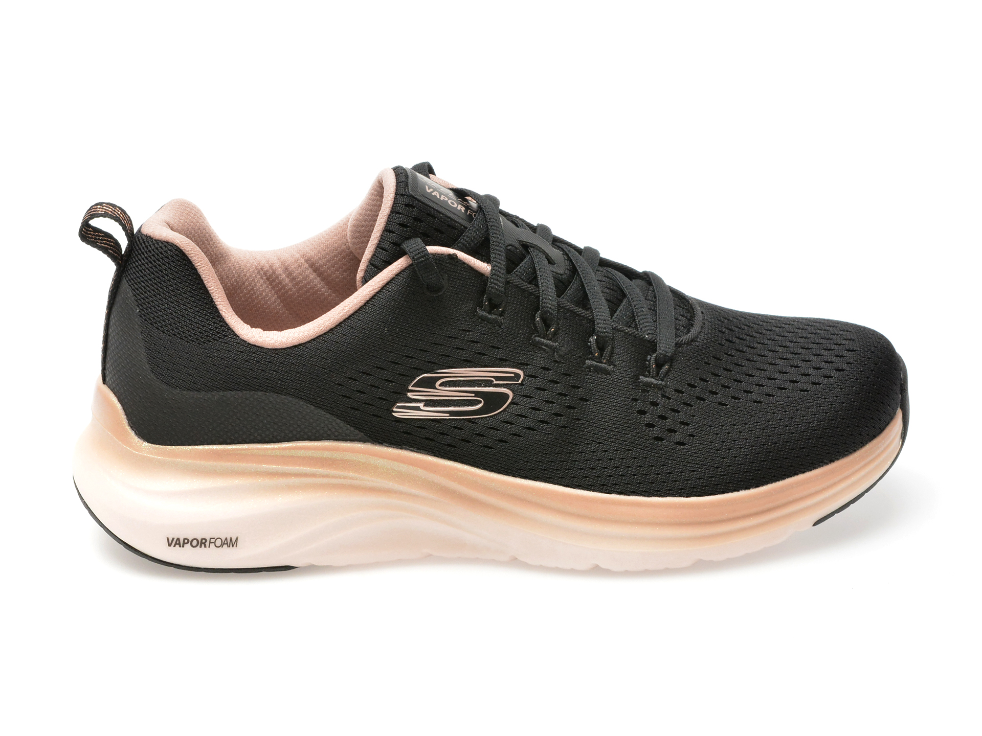Pantofi sport SKECHERS negri, VAPOR FOAM, din material textil