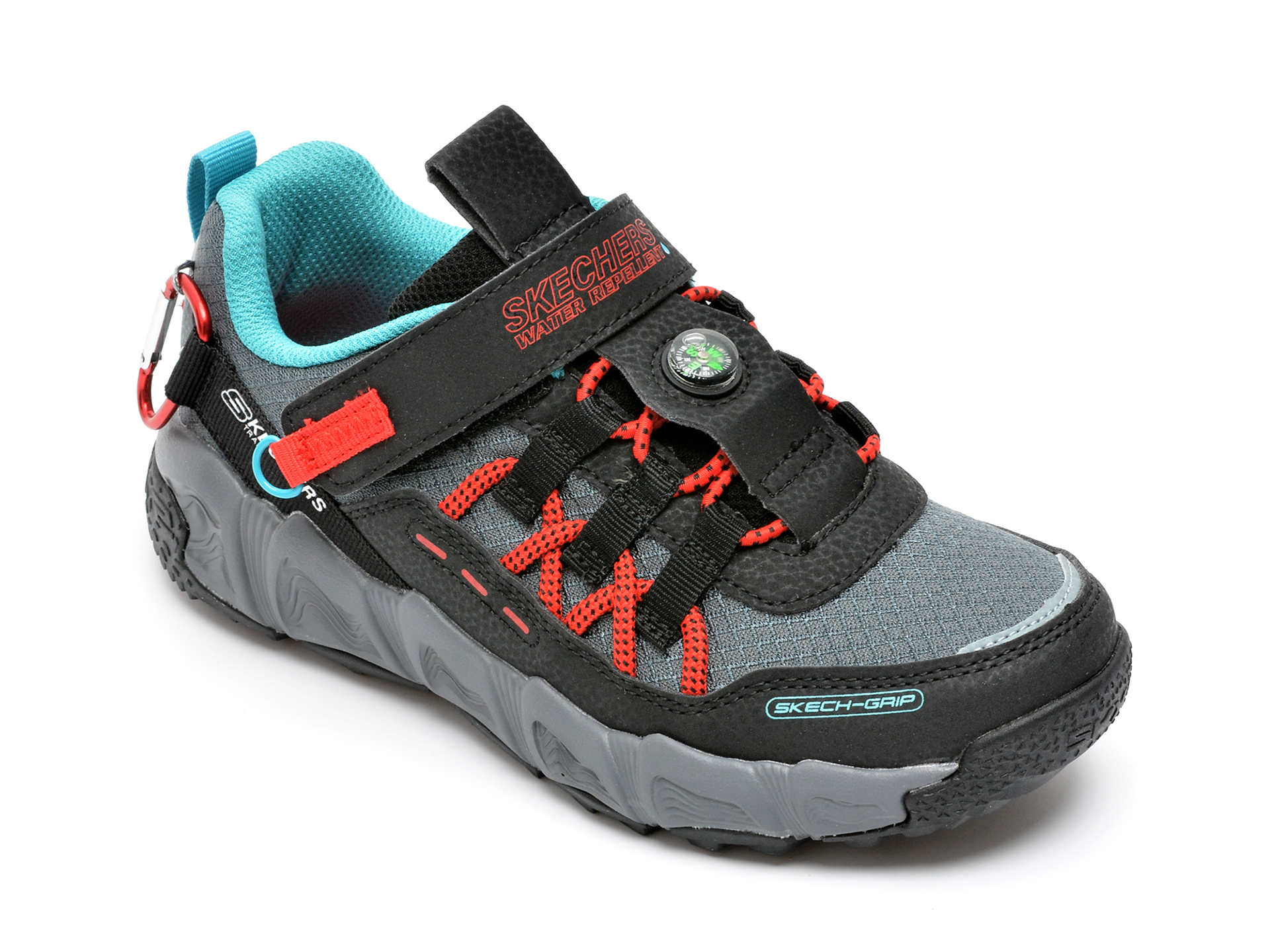 Pantofi sport SKECHERS negri, VELOCITREK, din material textil si piele ecologica 2022 ❤️ Pret Super tezyo.ro imagine noua 2022