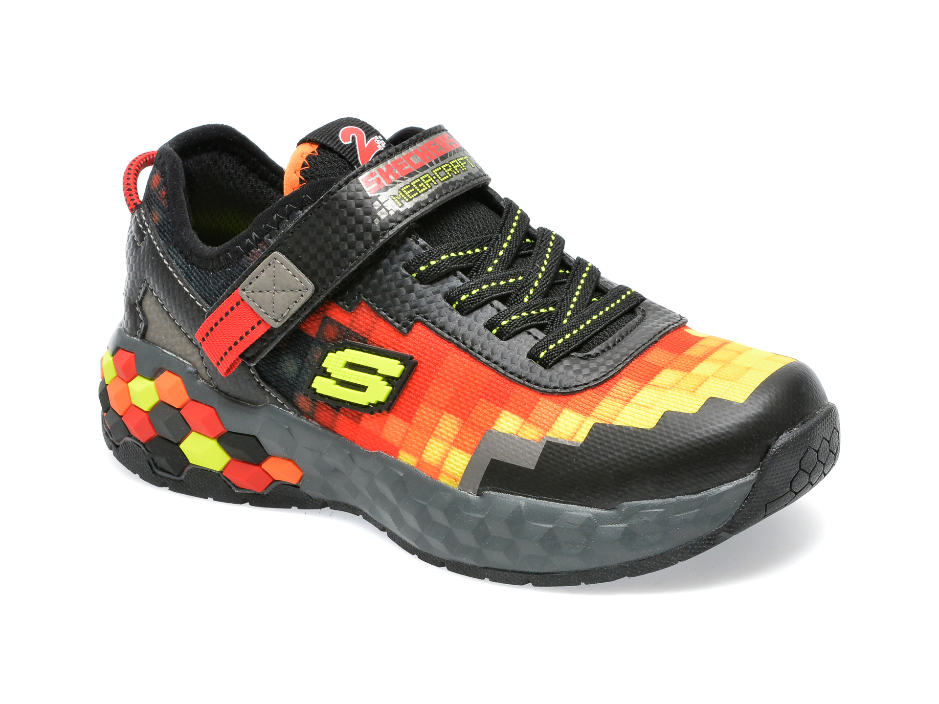 Pantofi sport SKECHERS rosii, MEGA-CRAFT 2.0, din material textil