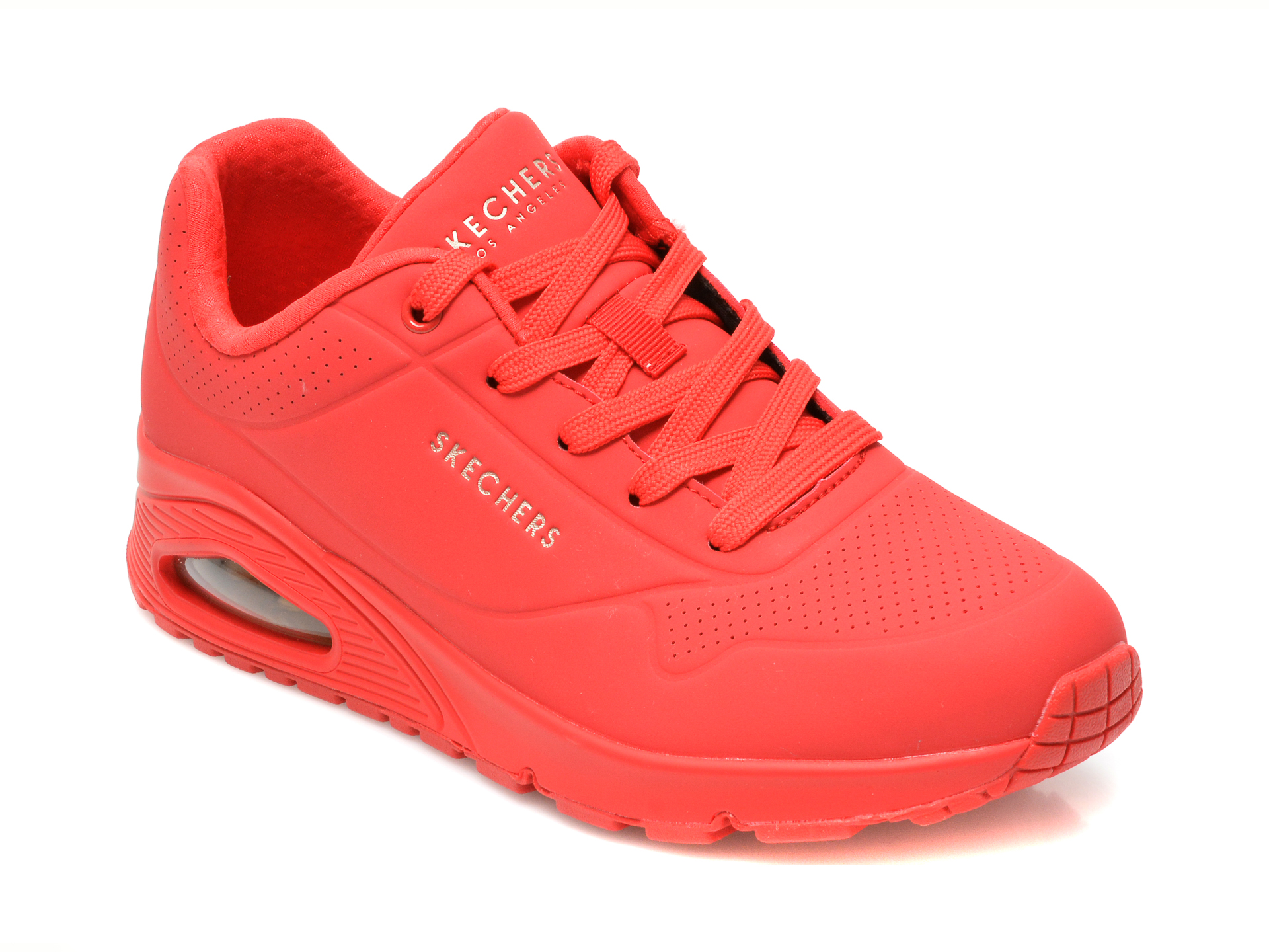 Pantofi sport SKECHERS rosii, UNO, din piele ecologica /femei/pantofi imagine noua