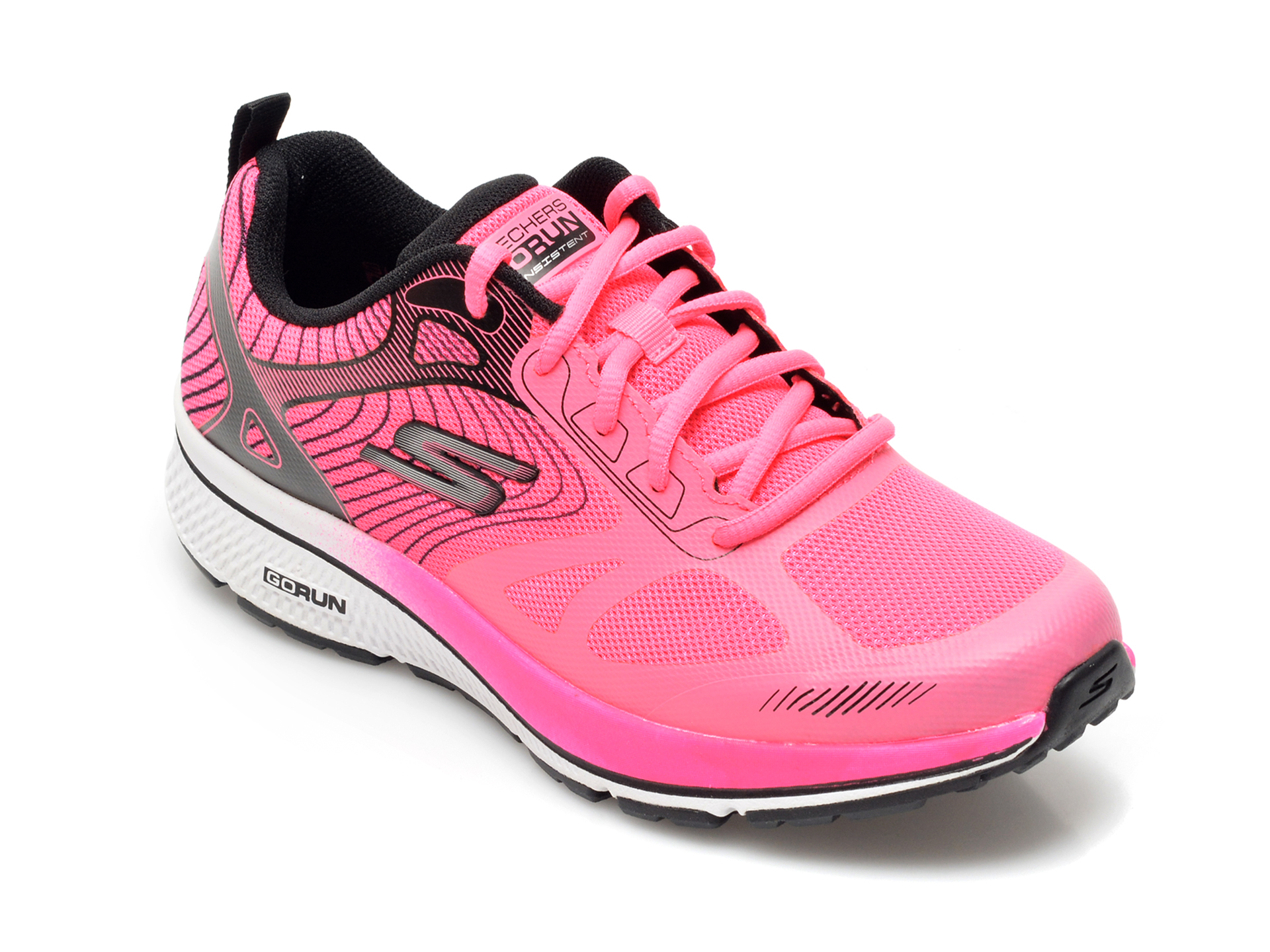 Pantofi sport SKECHERS roz, 128272, din material textil Skechers imagine noua