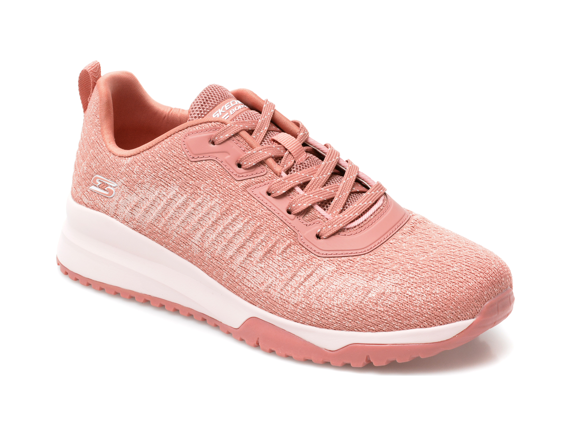 Pantofi sport SKECHERS roz, Bobs Squad 3, din material textil