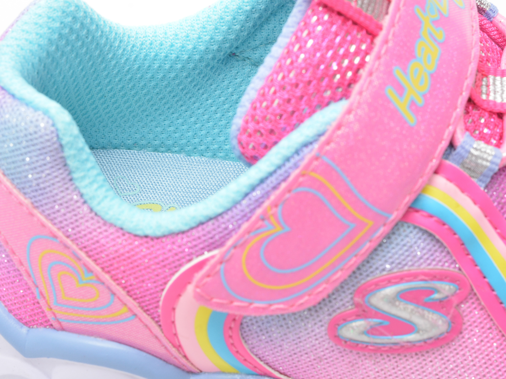 Poze Pantofi sport SKECHERS roz, HEART LIGHTS, din material textil si piele ecologica tezyo.ro