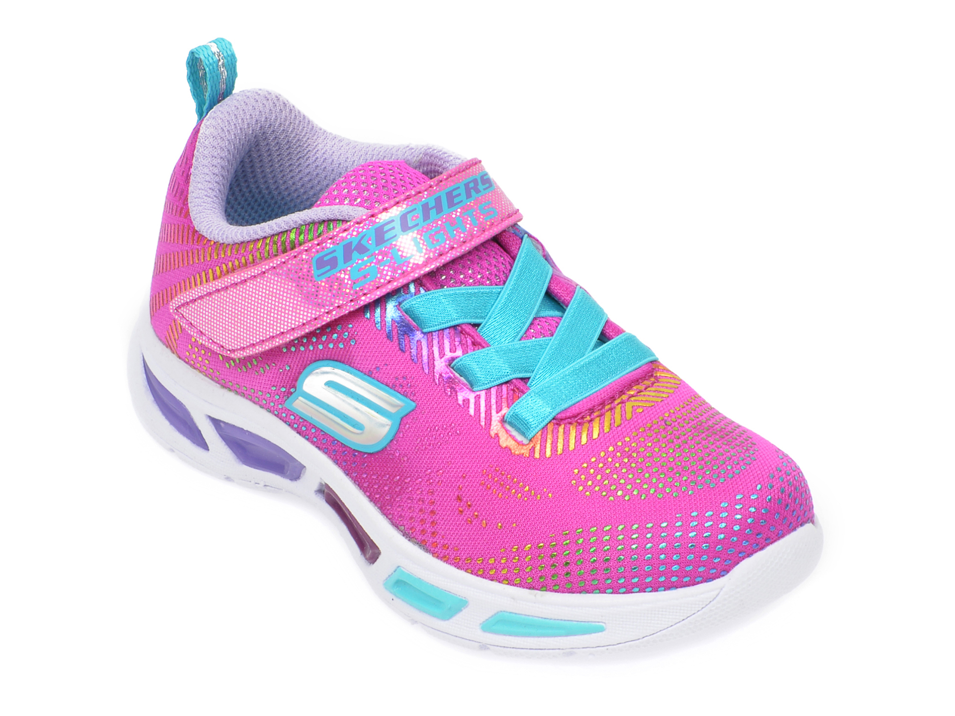 Pantofi sport SKECHERS roz, Litebeams Gleam N Dream, din material textil
