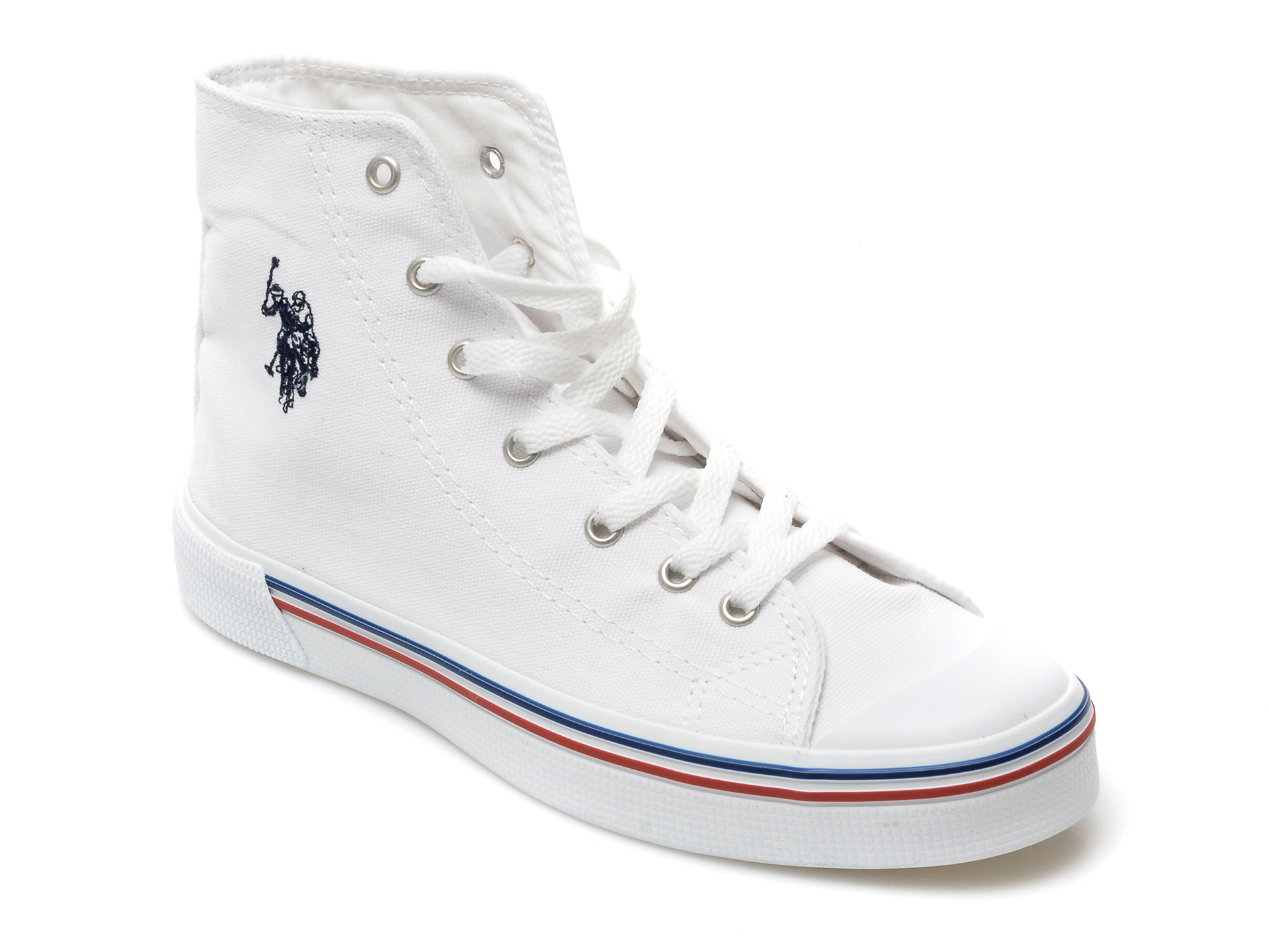 Pantofi sport US POLO ASSN albi, PENHI2F, din material textil tezyo imagine noua