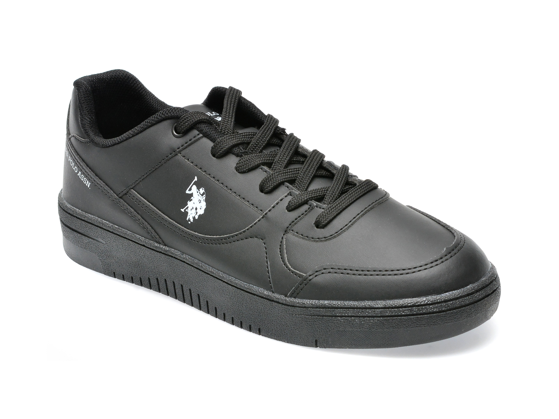 Pantofi sport US POLO ASSN negri, LEE2PE, din piele ecologica