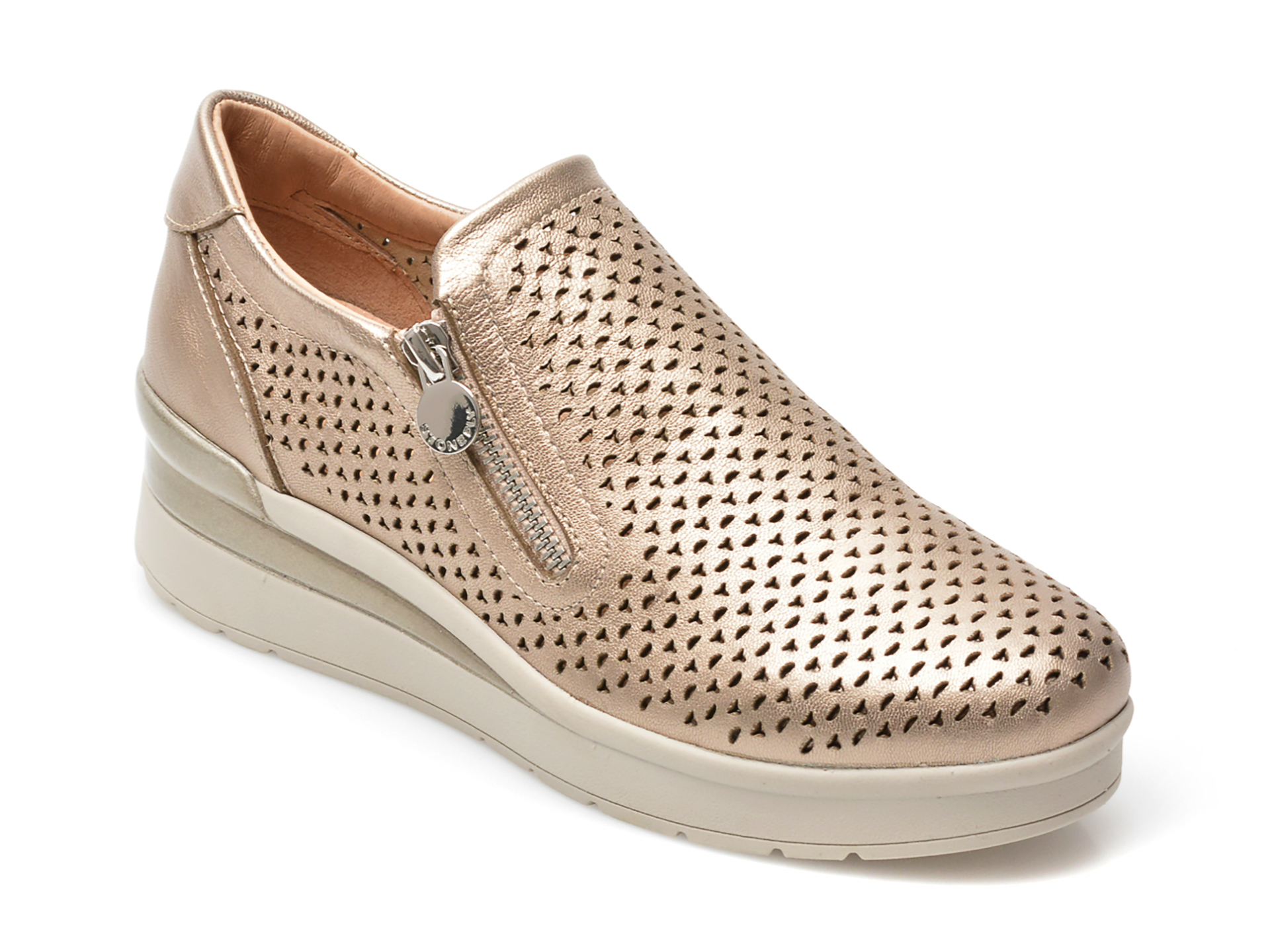 Pantofi STONEFLY aurii, CREAM25, din piele naturala 2023 ❤️ Pret Super tezyo.ro imagine noua 2022