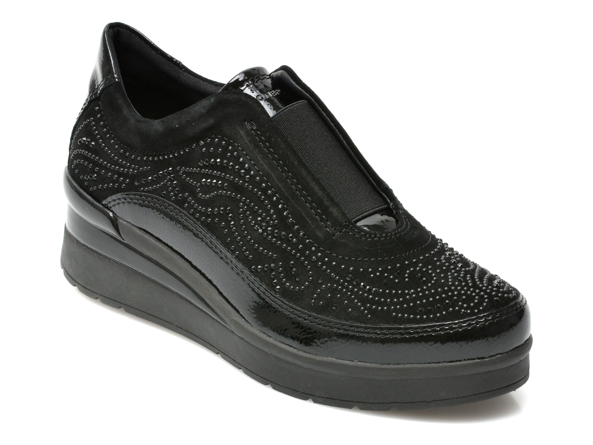 Pantofi STONEFLY negri, CREAM17, din piele naturala Stonefly imagine reduceri