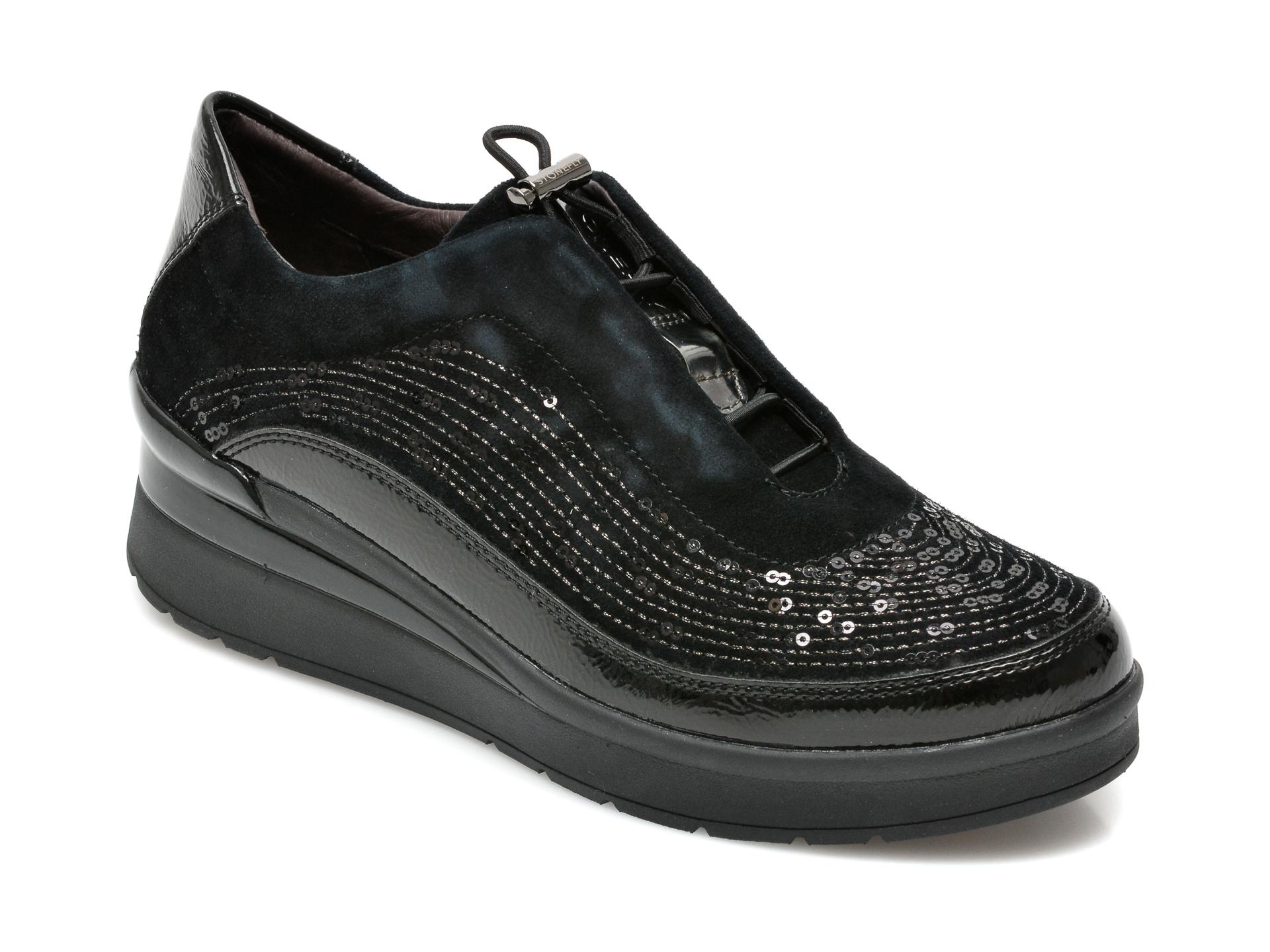 Pantofi STONEFLY negri, CREAM21, din piele naturala Stonefly imagine noua