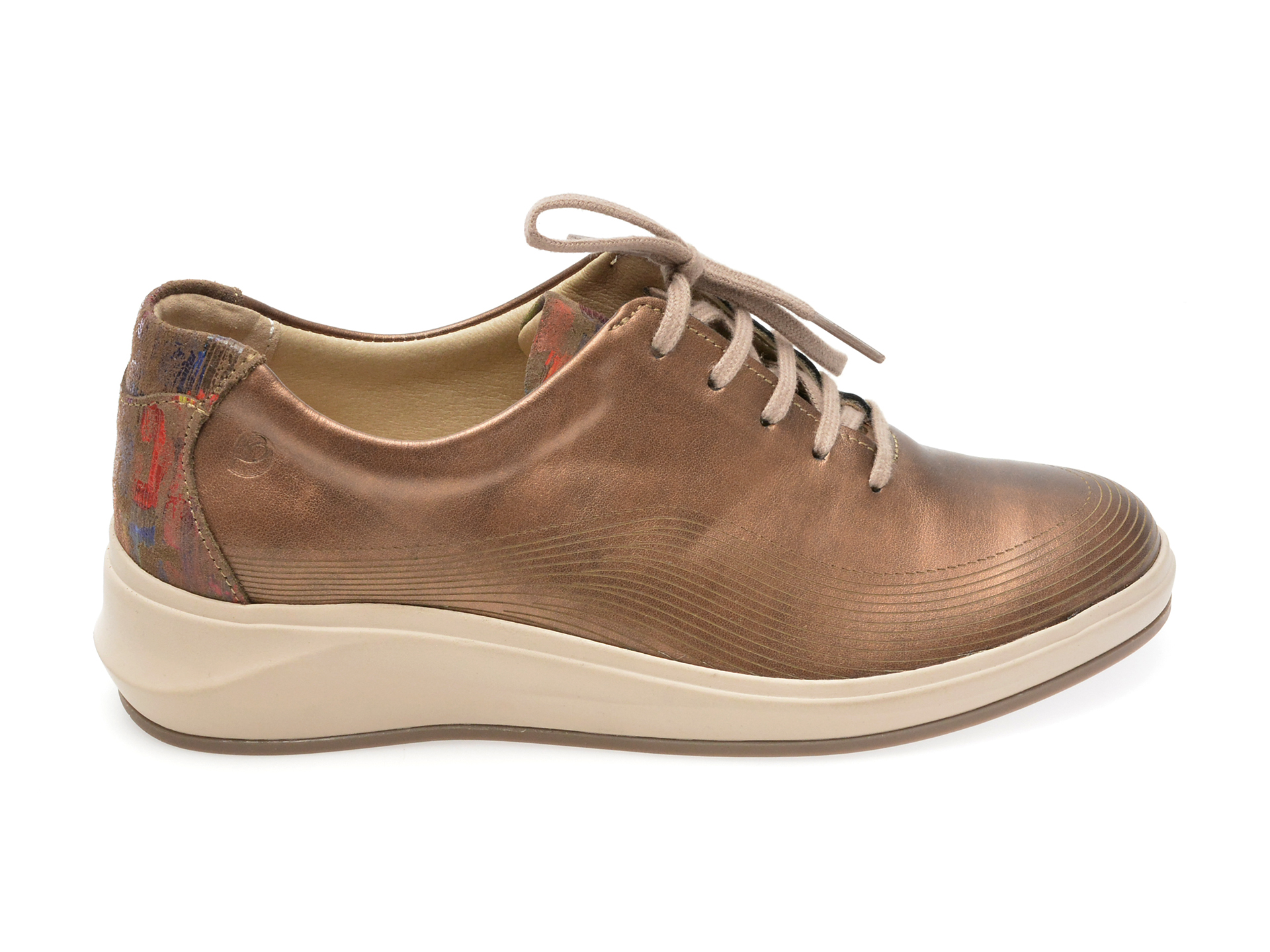 Pantofi SUAVE bronz, 13013GT, din piele naturala
