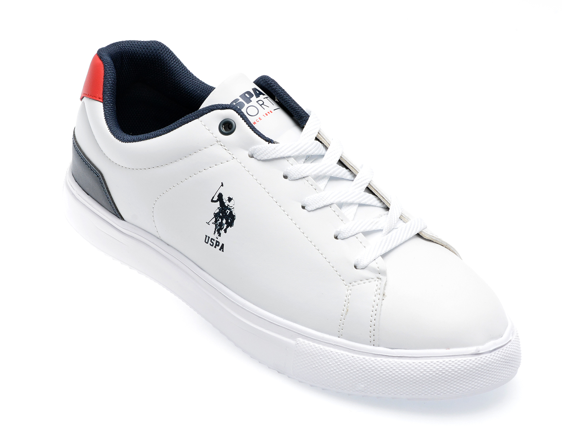 Pantofi US POLO ASSN albi, VERO3FX, din piele ecologica barbati 2023-09-22