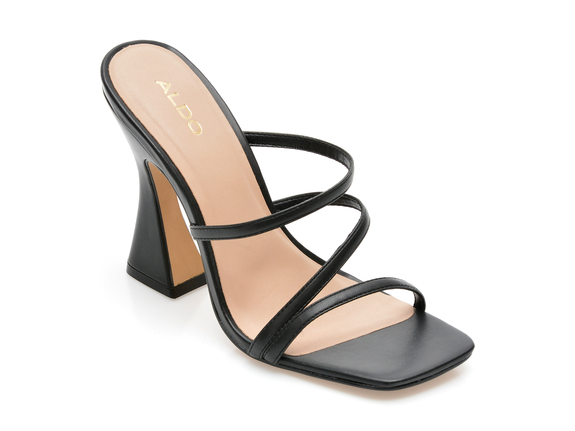 Papuci ALDO negri, HUGAR001, din piele ecologica /femei/papuci imagine noua