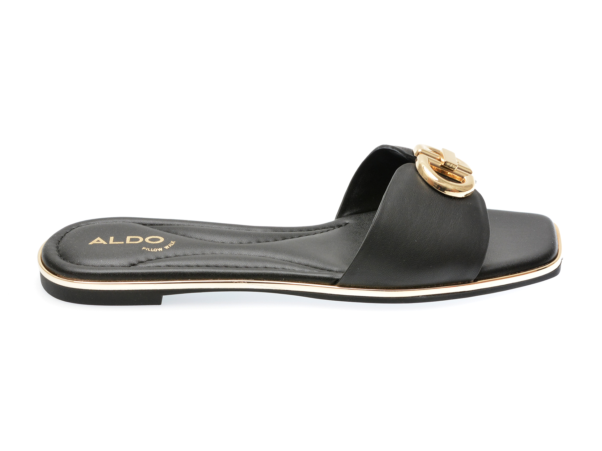 Papuci casual ALDO negre, 13567246, din piele ecologica