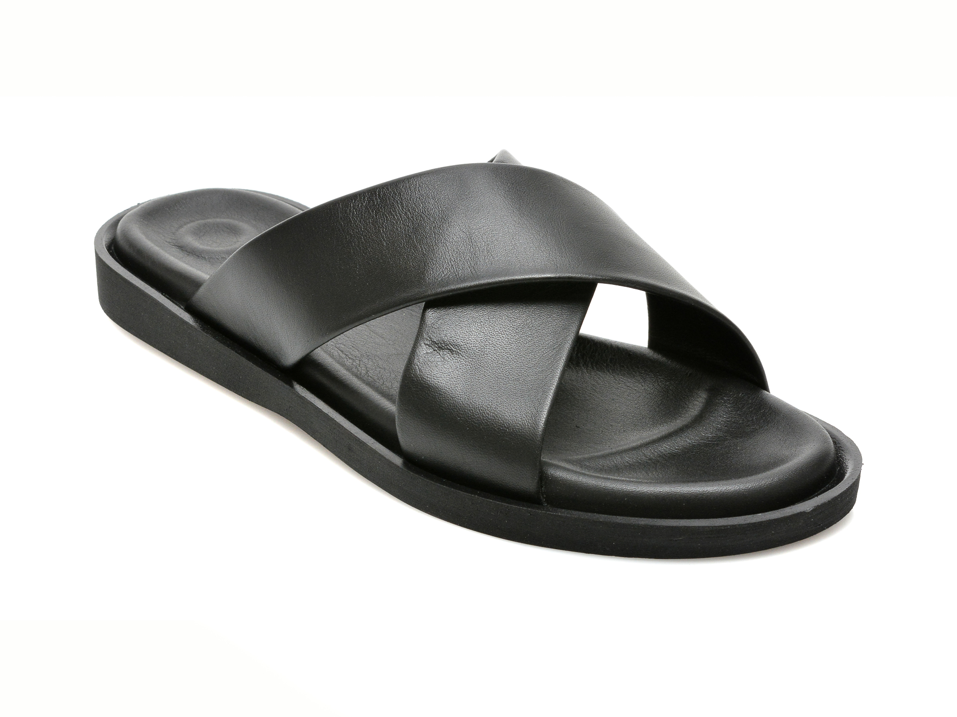 Papuci OTTER negri, 105, din piele naturala 2022 ❤️ Pret Super tezyo.ro imagine noua 2022