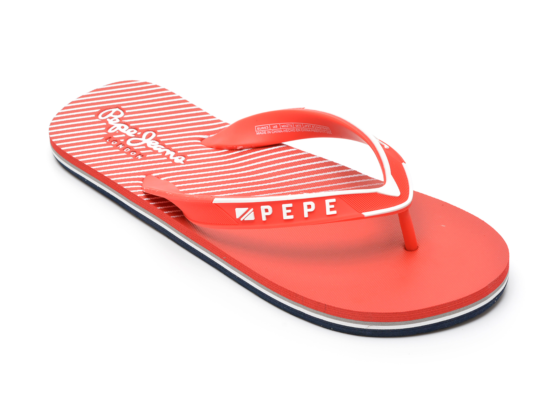 Papuci PEPE JEANS rosii, MS70117, din pvc 2023 ❤️ Pret Super tezyo.ro imagine noua 2022