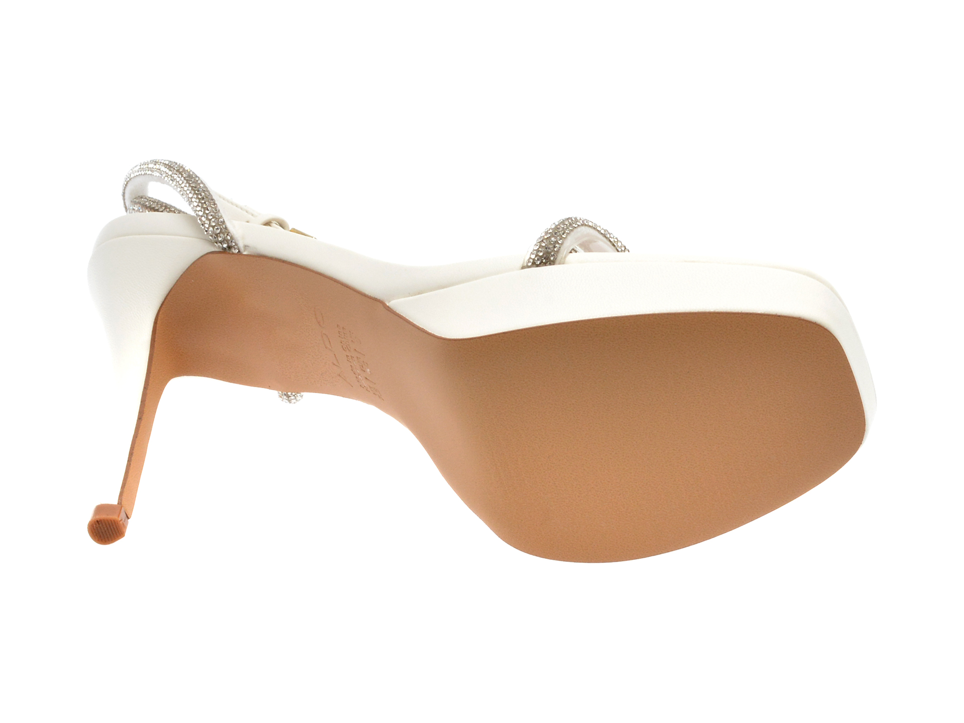Sandale ALDO albe, DOMENICA100, din material textil /femei/sandale imagine noua