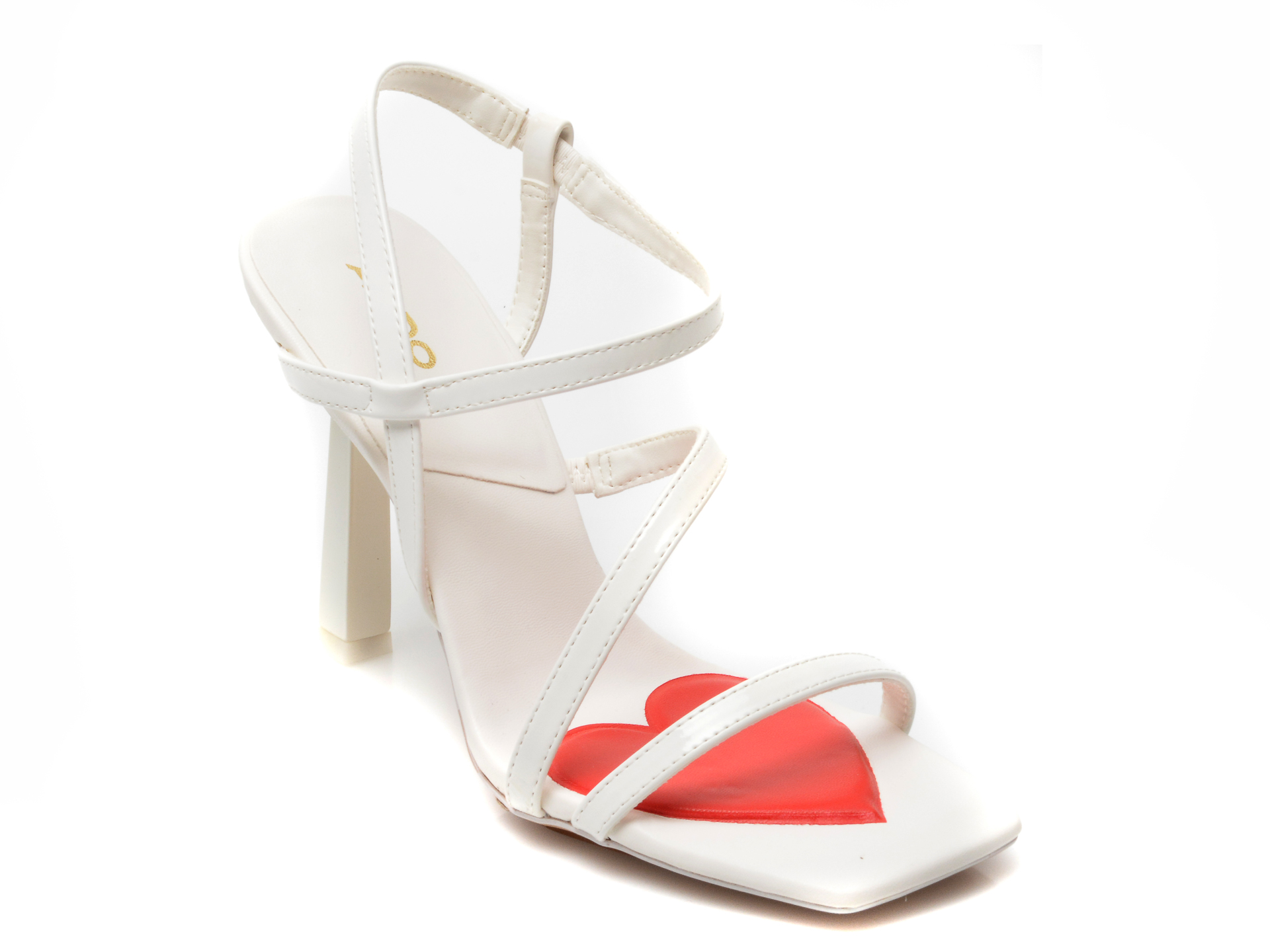Sandale ALDO albe, LUVLY100, din piele ecologica /femei/sandale imagine noua