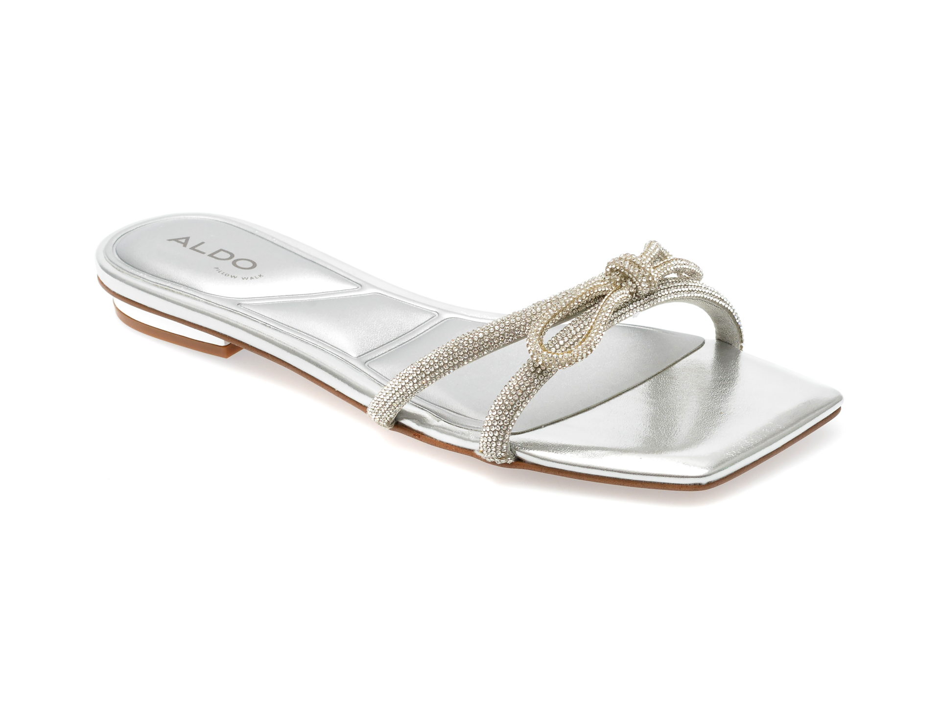 Sandale ALDO argintii, GLIMMERA040, din piele ecologica