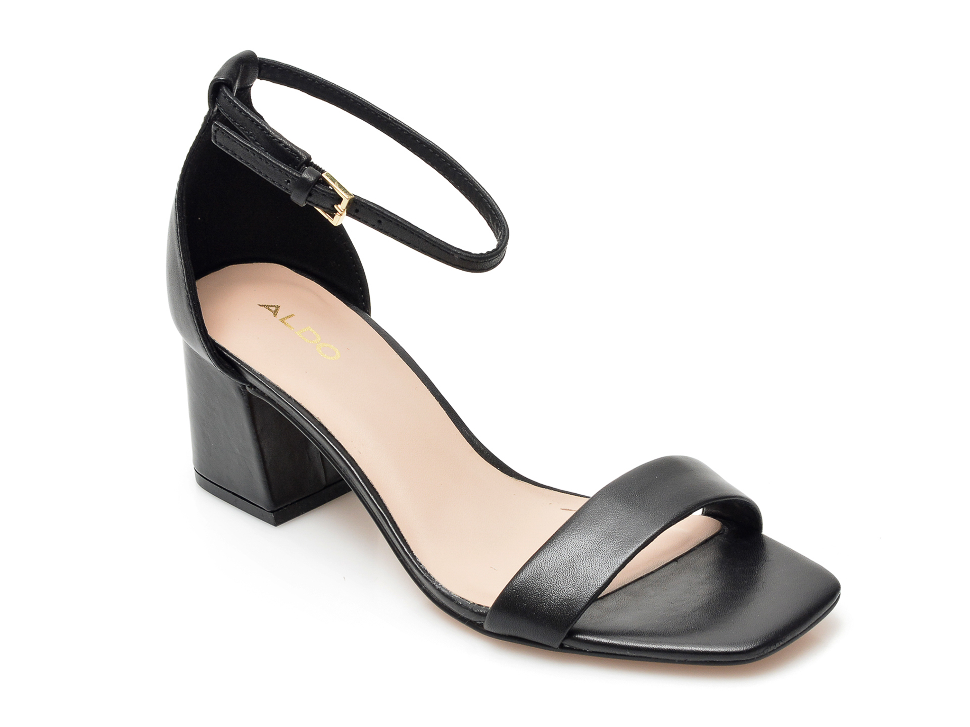 Sandale ALDO negre, KEDEAVIEL008, din piele naturala Aldo imagine noua
