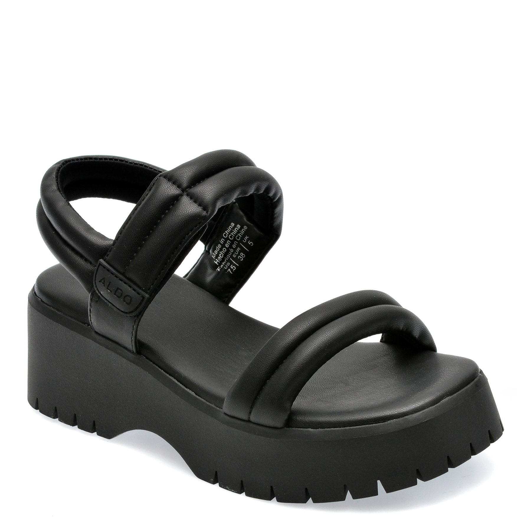 Sandale ALDO negre, MCGUIRE001, din piele ecologica Aldo imagine noua 2022