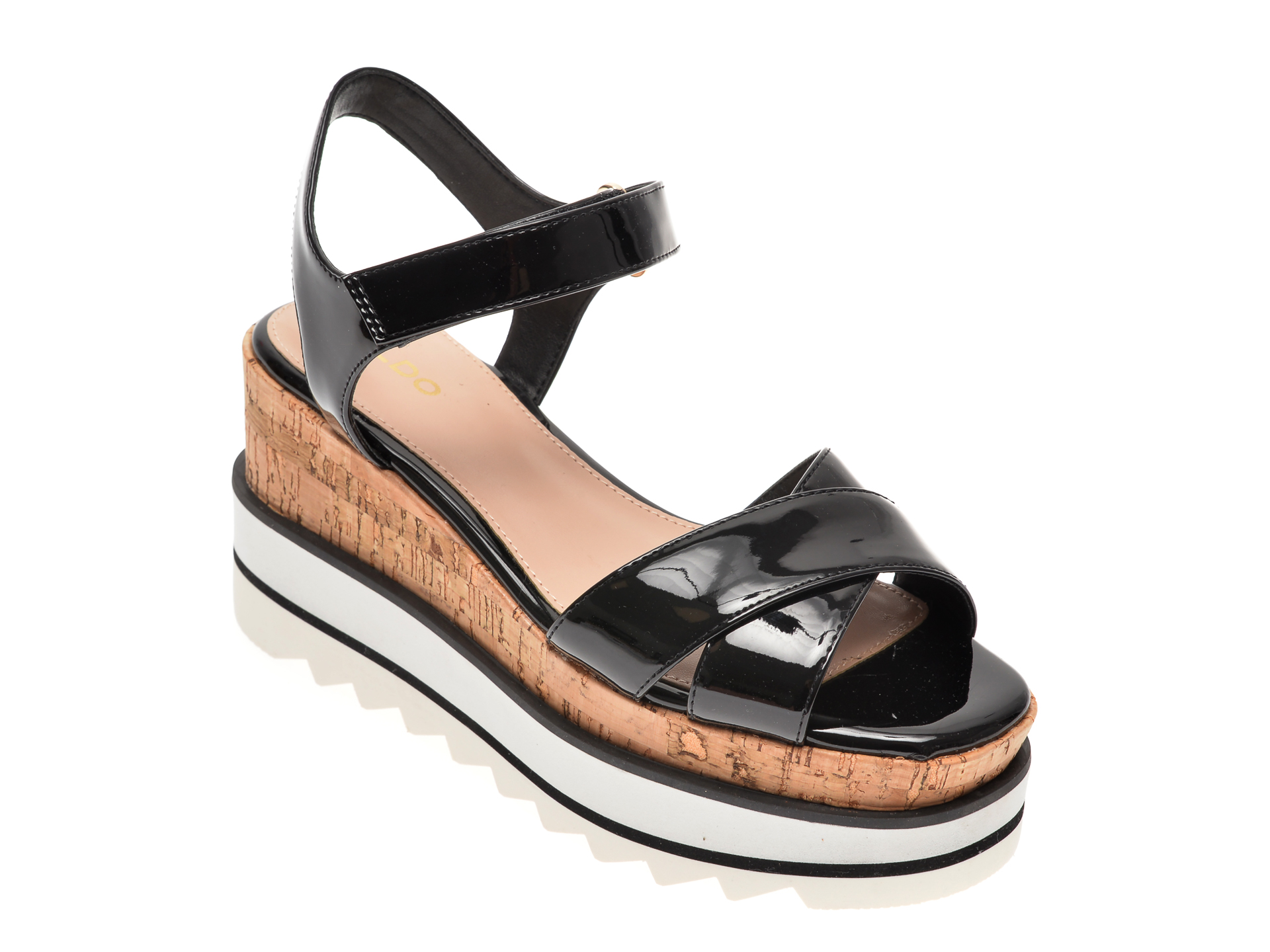 Sandale ALDO negre, Sassy001, din piele ecologica