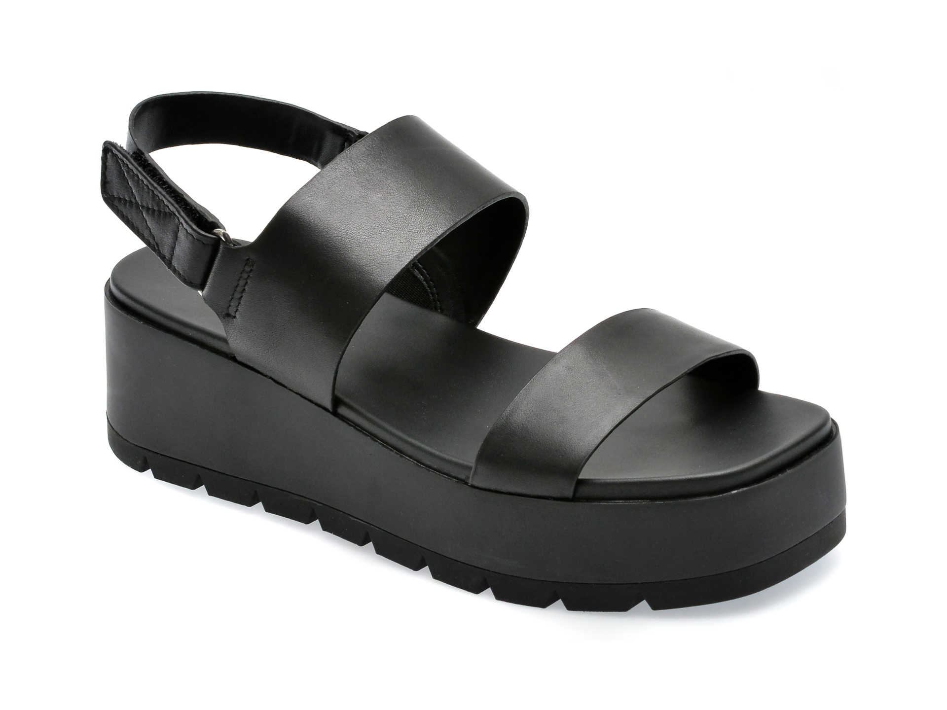 Sandale ALDO negre, THILA001, din piele naturala Aldo imagine noua 2022
