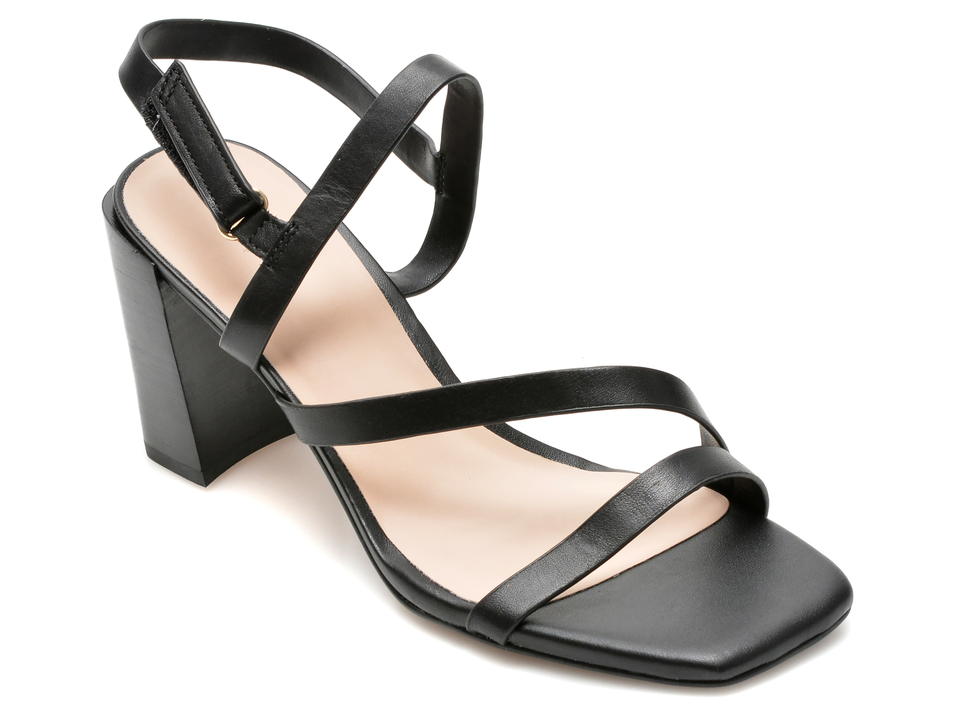 Sandale ALDO negre, WOEJAN001, din piele naturala /femei/sandale imagine noua