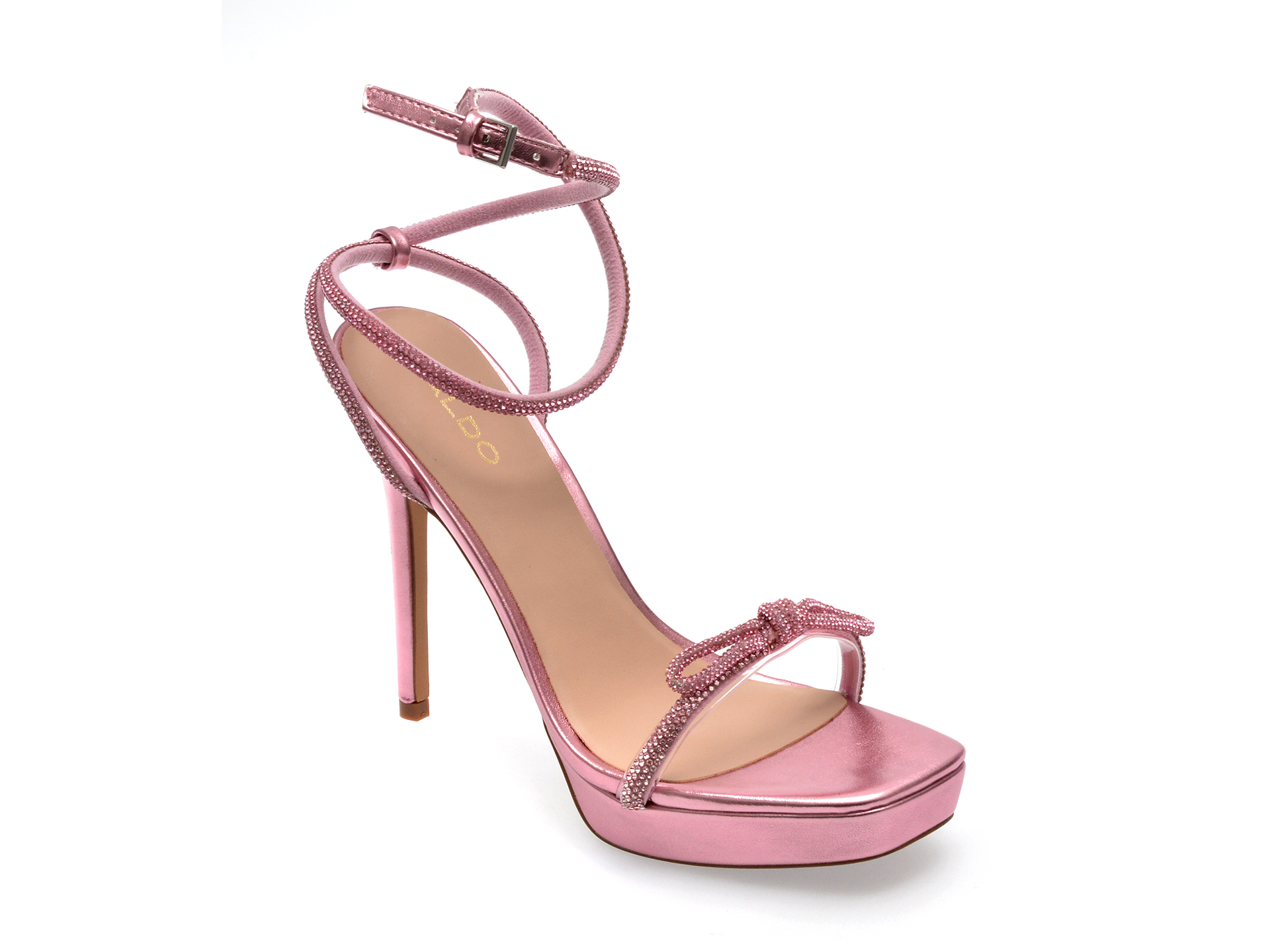 Sandale ALDO roz, DOMENICA650, din material textil /femei/sandale imagine noua