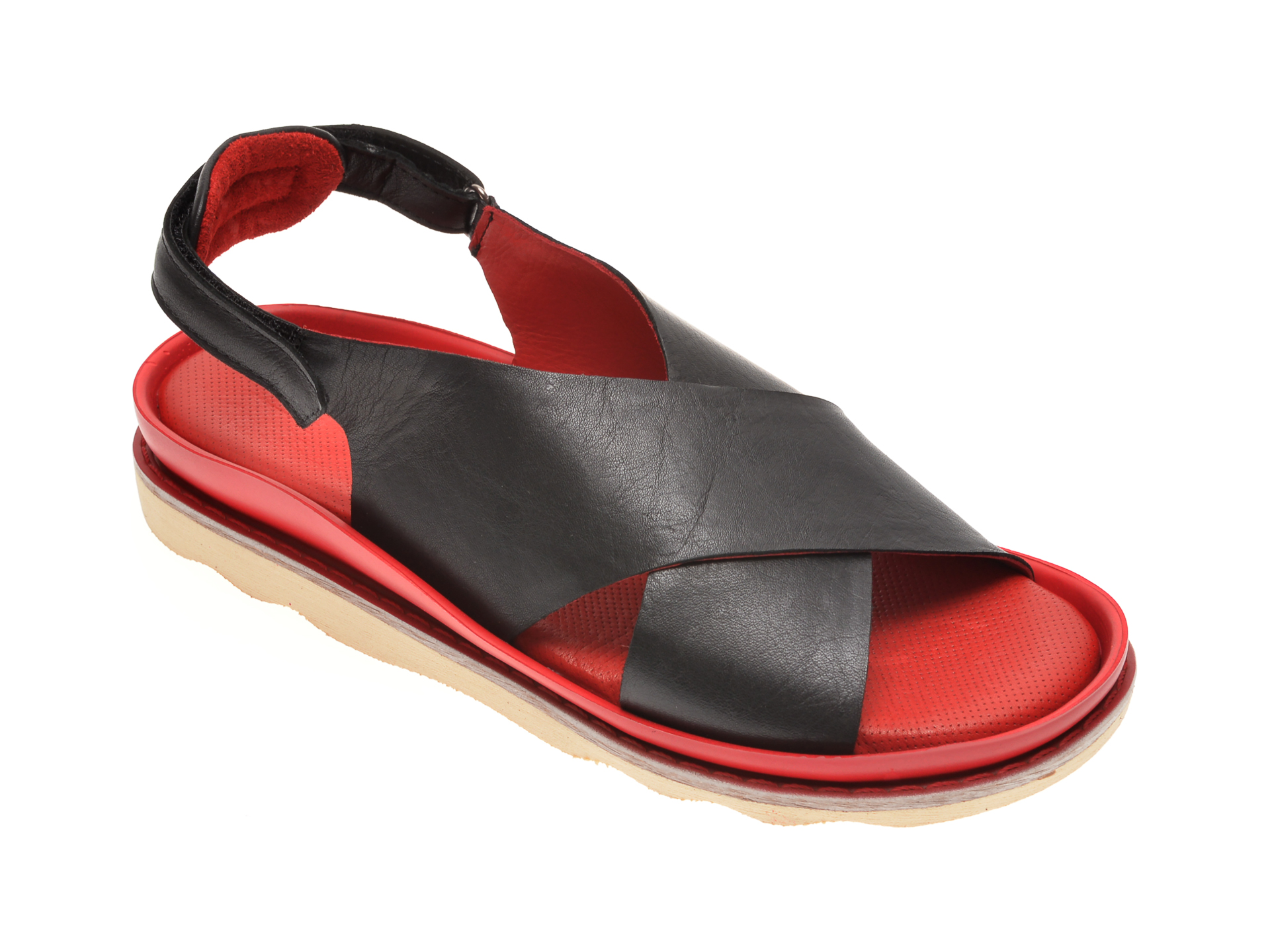 Sandale BABOOS negre, 0403, din piele naturala