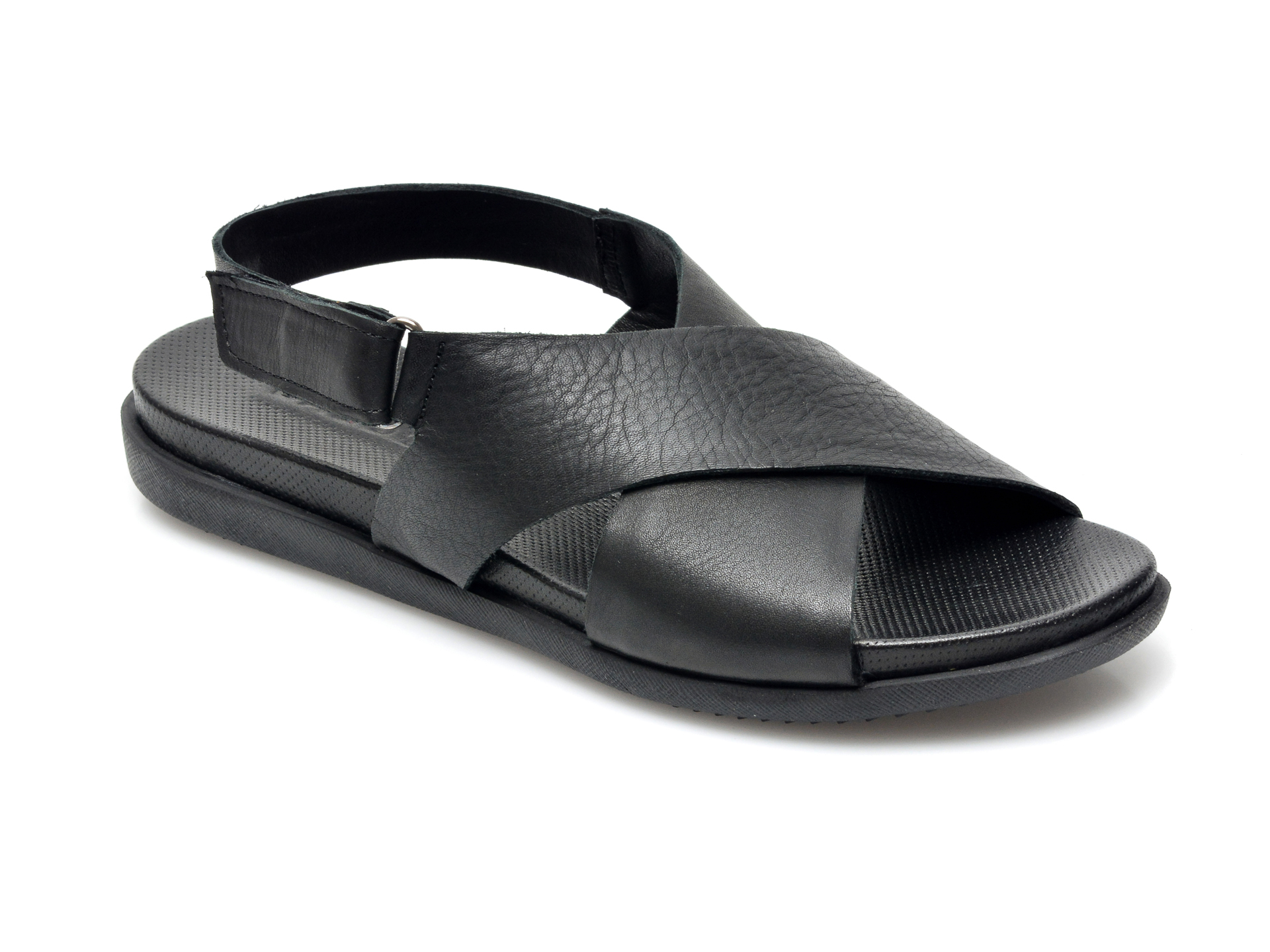 Sandale BABOOS negre, 1401, din piele naturala