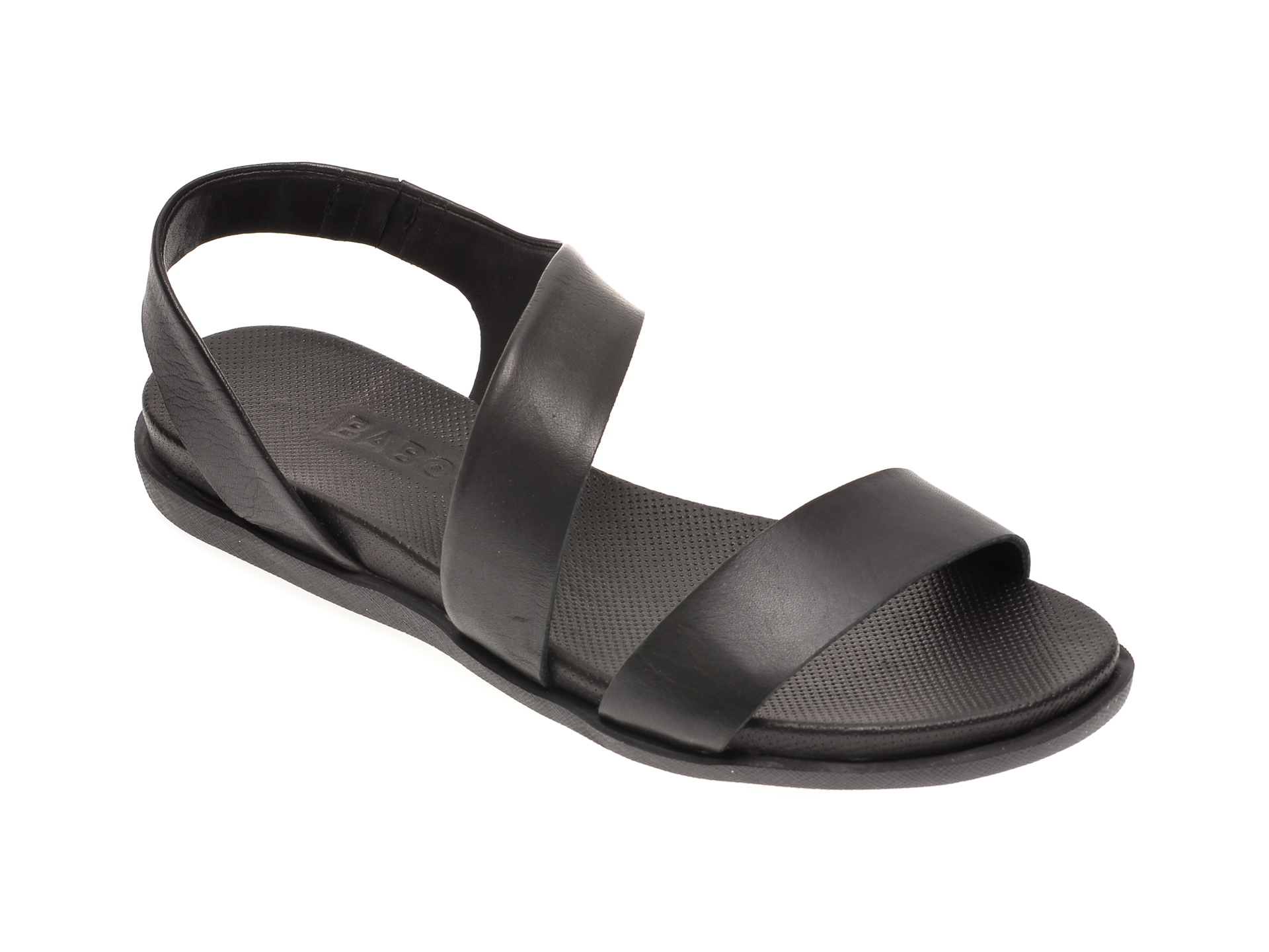 Sandale BABOOS negre, 1402, din piele naturala