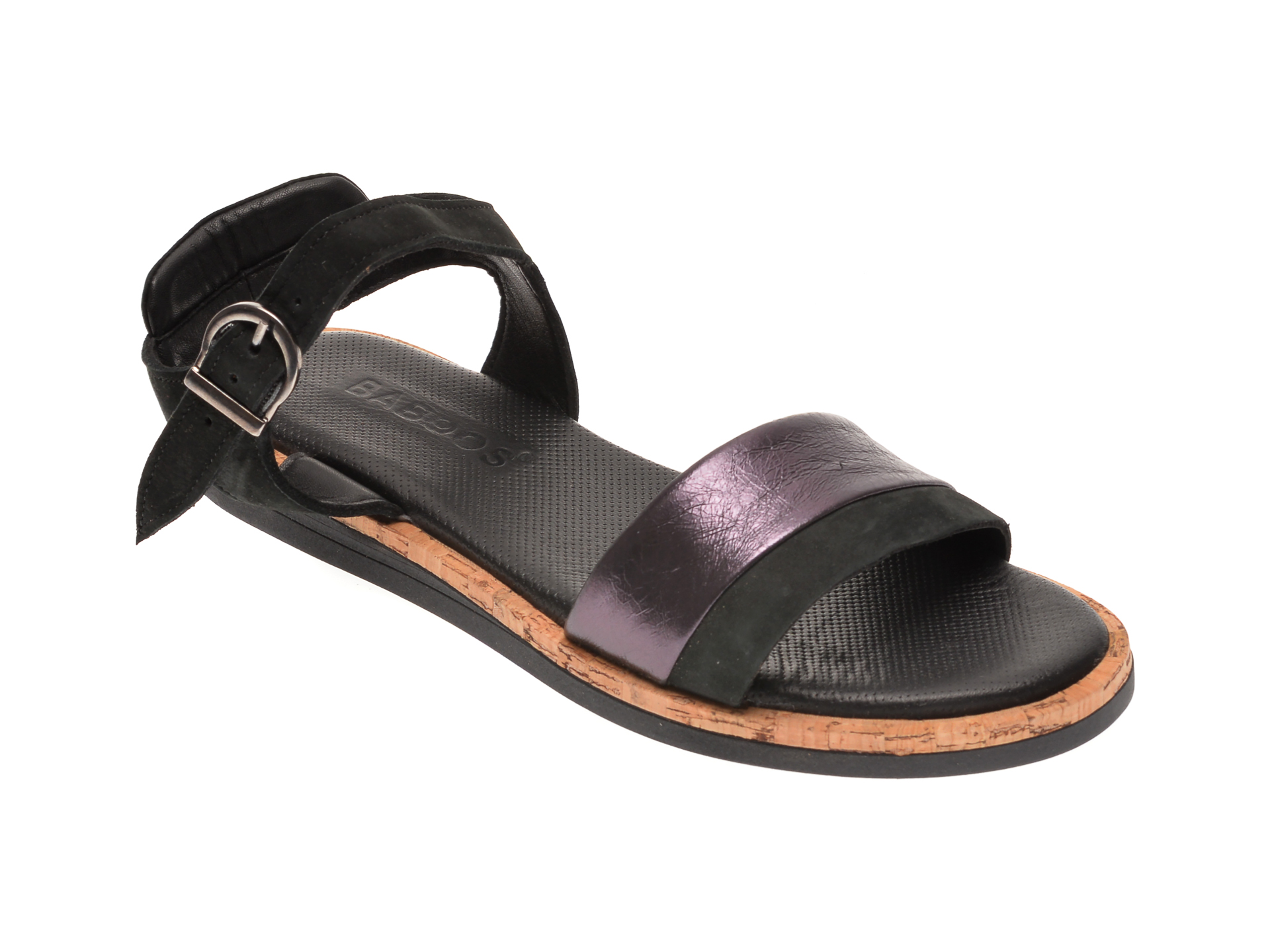 Sandale BABOOS negre, 3101, din piele naturala