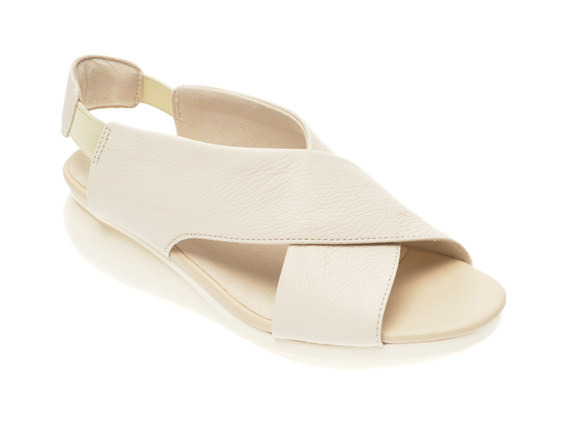 Sandale CAMPER albe, K200066, din piele naturala