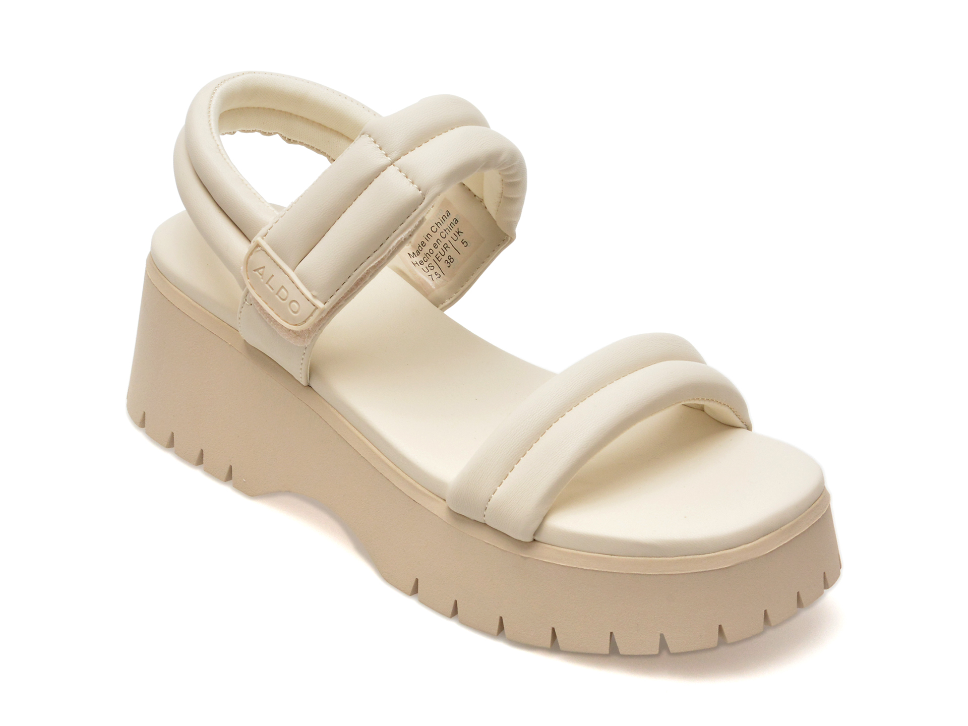 Sandale casual ALDO albe, 13567179, din piele ecologica