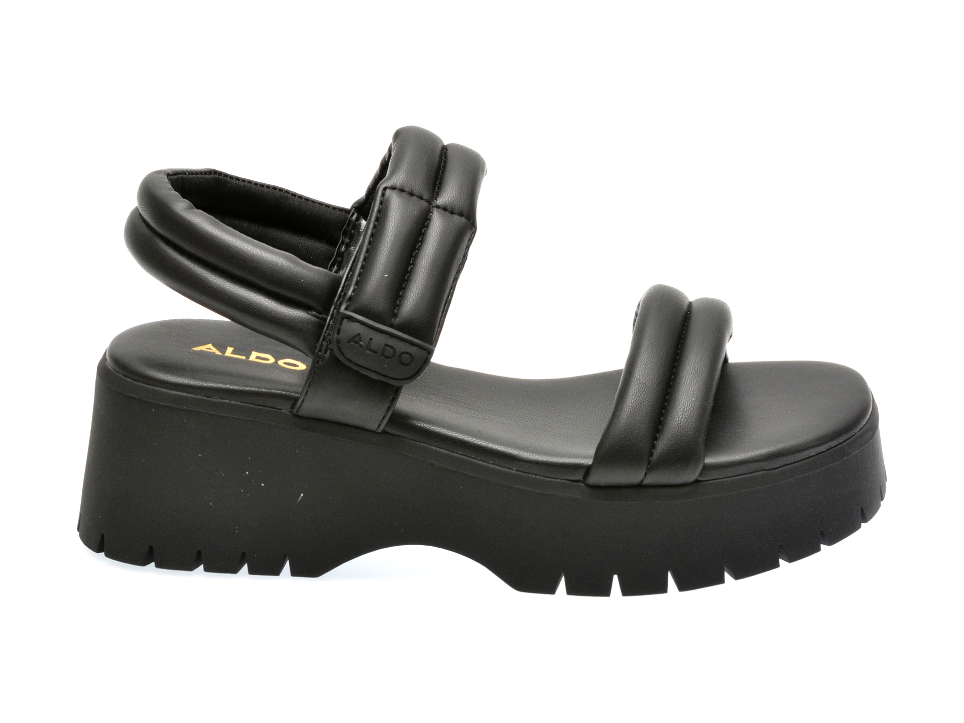 Sandale casual ALDO negre, 13568590, din piele ecologica