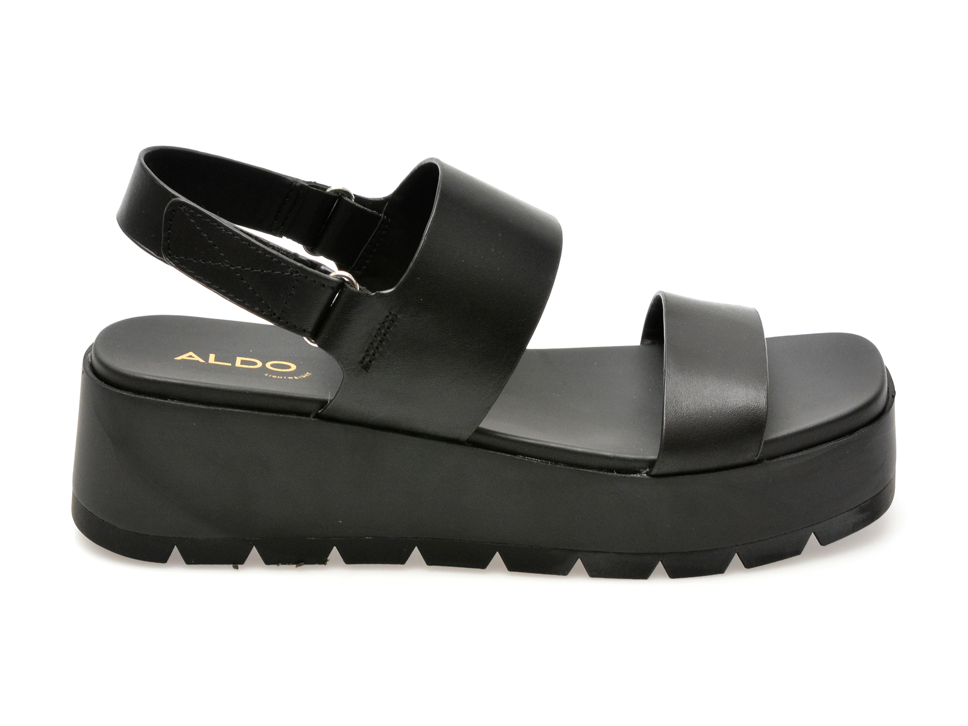 Sandale casual ALDO negre, 13713120, din piele naturala