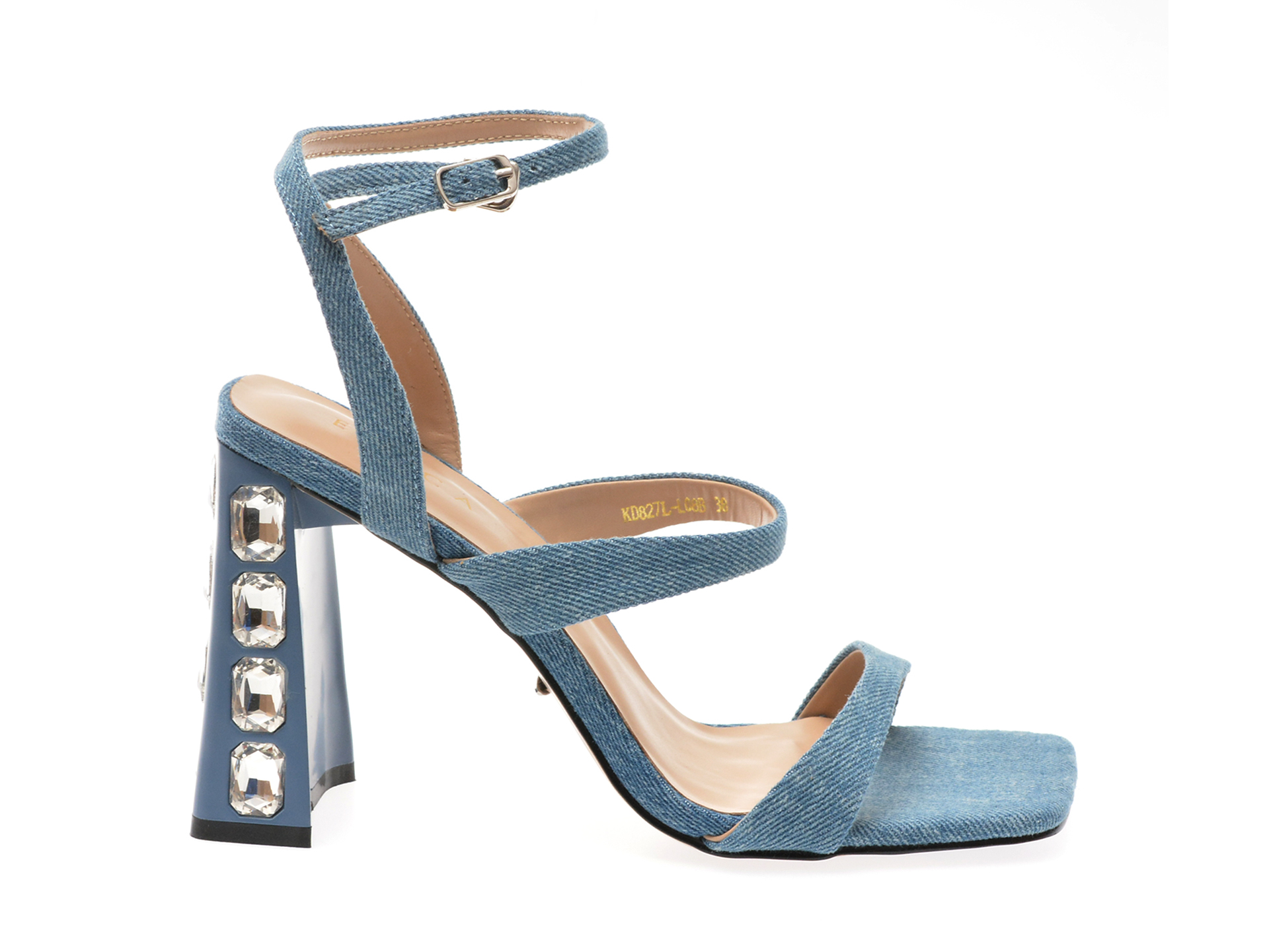 Sandale casual EPICA albastre, 827L, din material textil