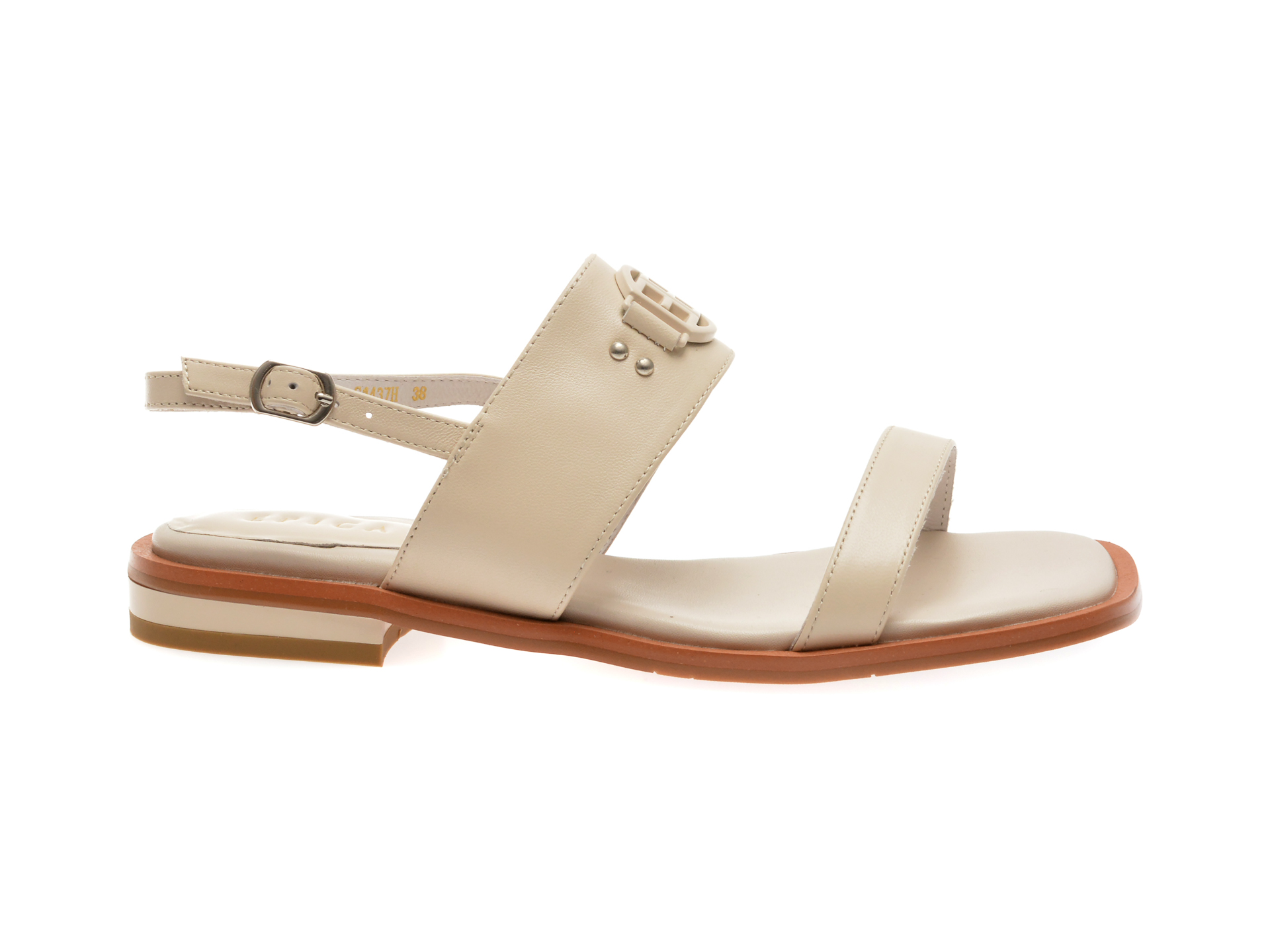 Sandale casual EPICA albe, 750503, din piele naturala