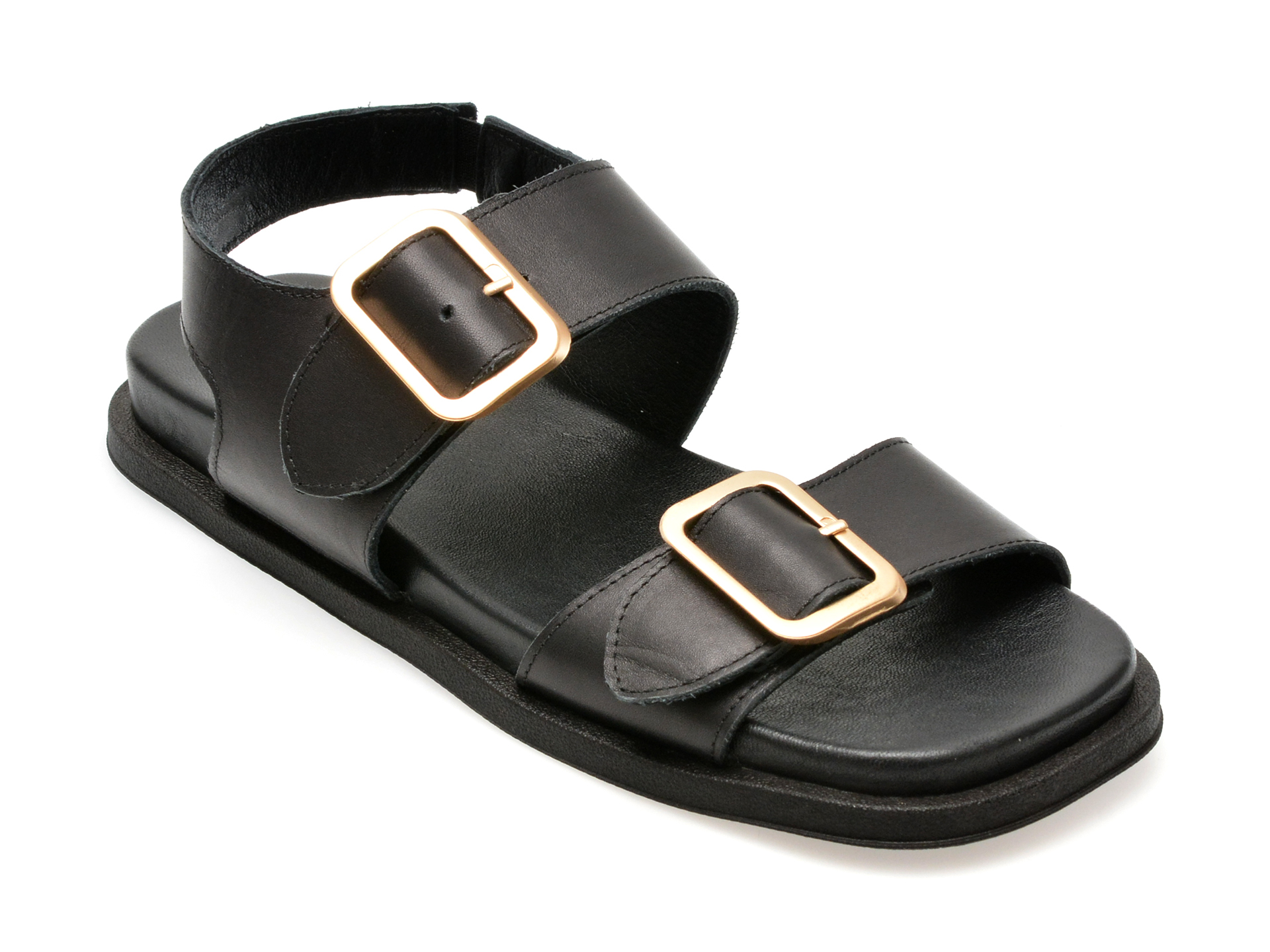 Sandale casual EPICA negre, 3772972, din piele naturala