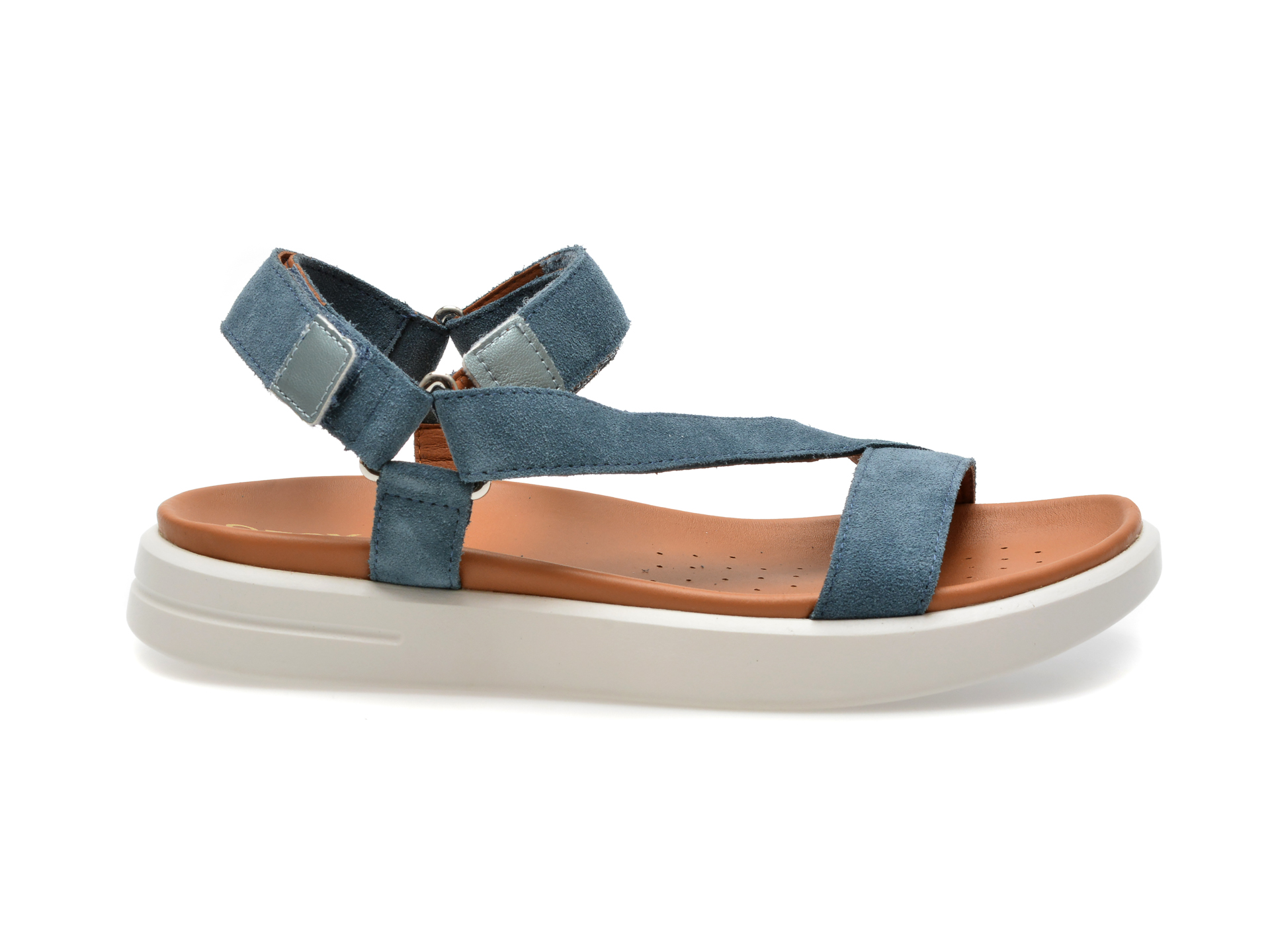 Sandale casual GEOX albastre, D45PAB, din piele intoarsa