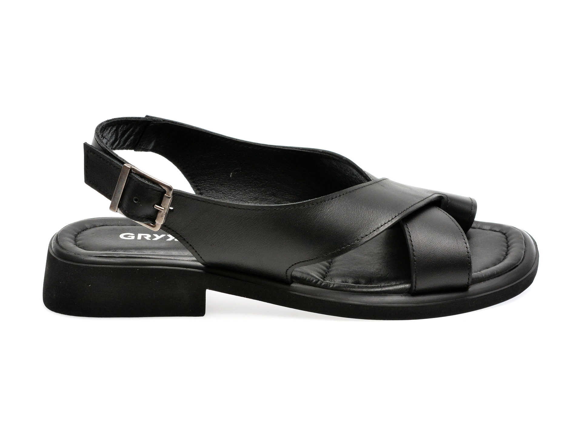 Sandale casual GRYXX negre, 1301206, din piele naturala