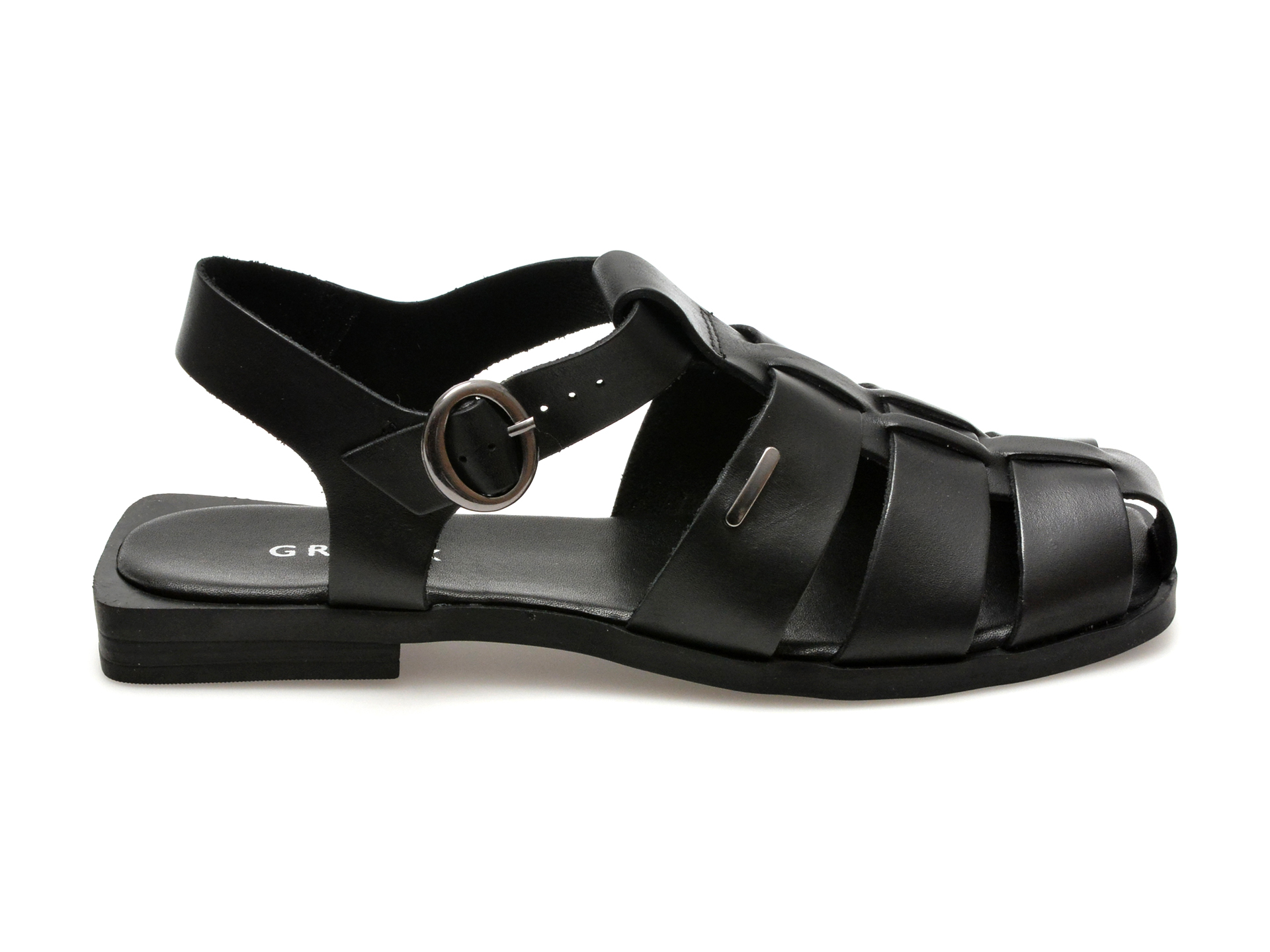 Sandale casual GRYXX negre, 336801, din piele naturala