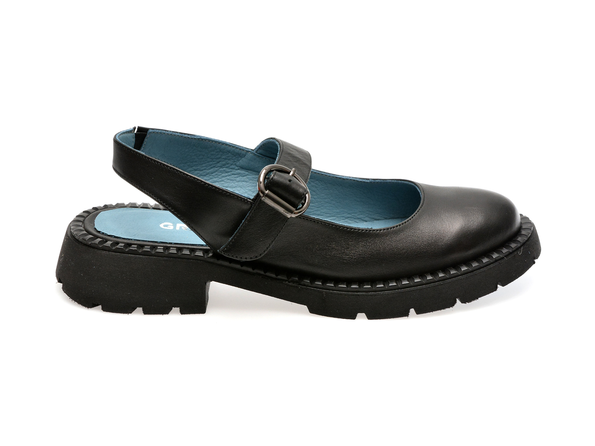 Sandale casual GRYXX negre, 601107, din piele naturala