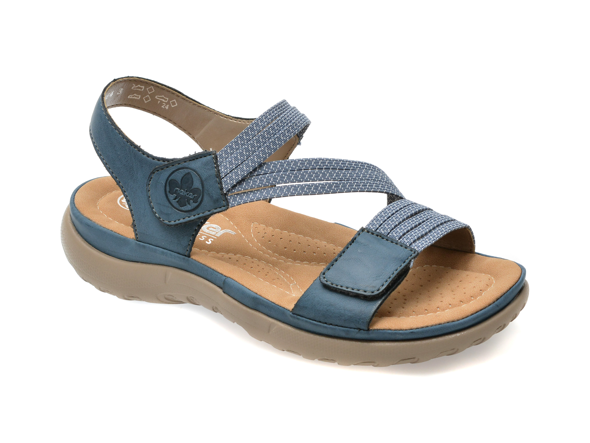 Sandale casual RIEKER albastre, 64870, din piele ecologica