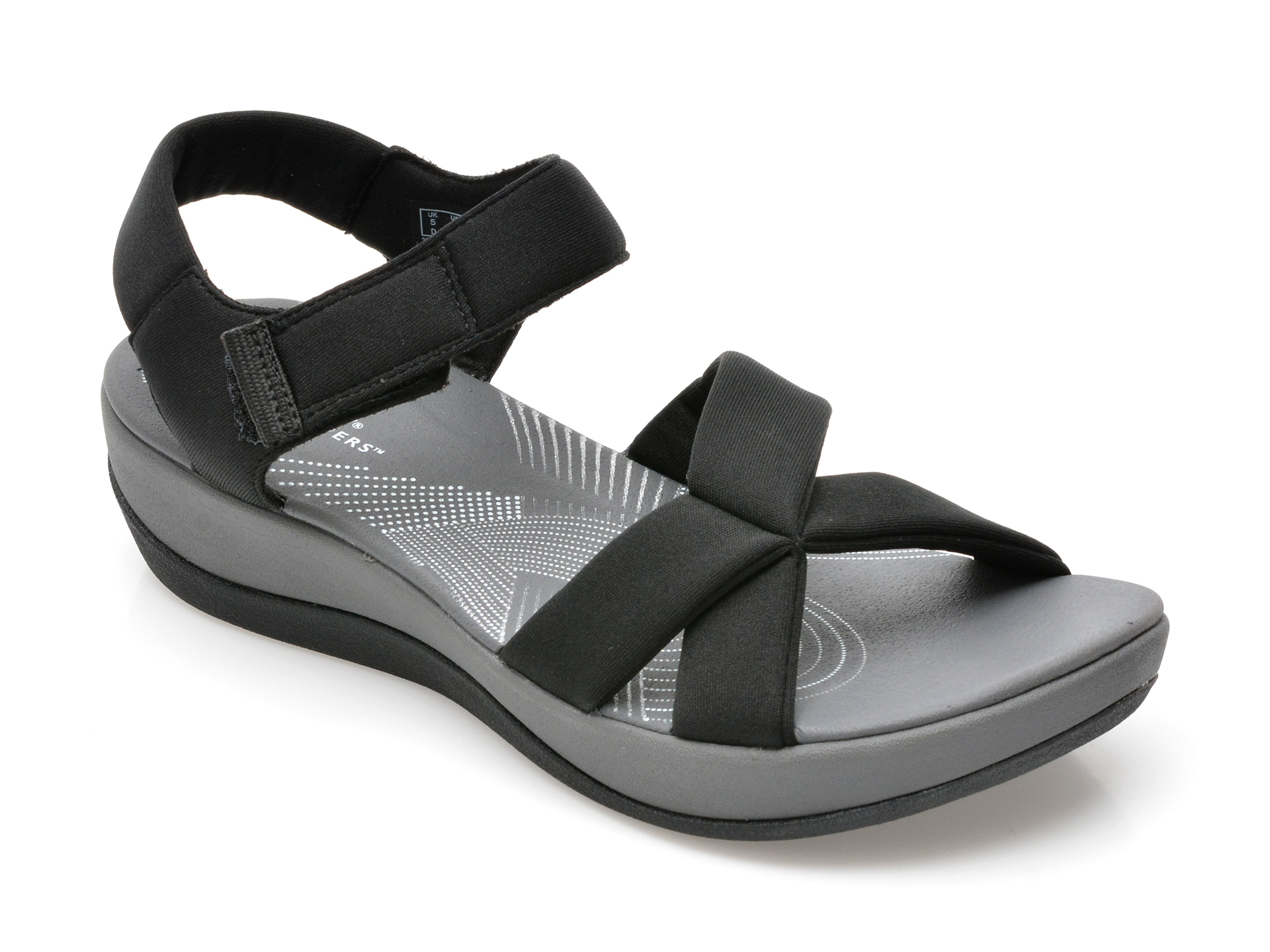 Sandale CLARKS negre, ARLAGRA, din material textil Clarks imagine noua 2022