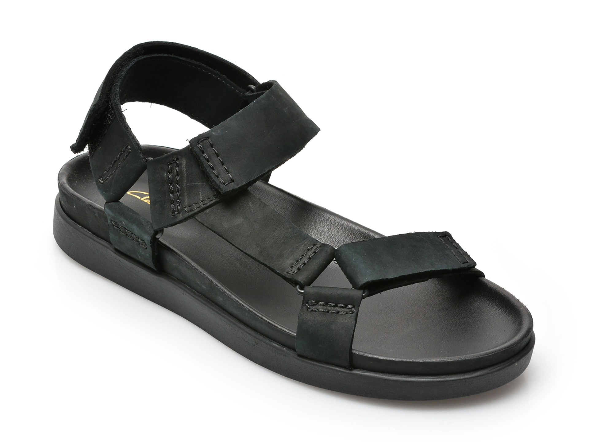 Sandale CLARKS negre, SUNDRAN, din nabuc 2023 ❤️ Pret Super tezyo.ro imagine noua 2022