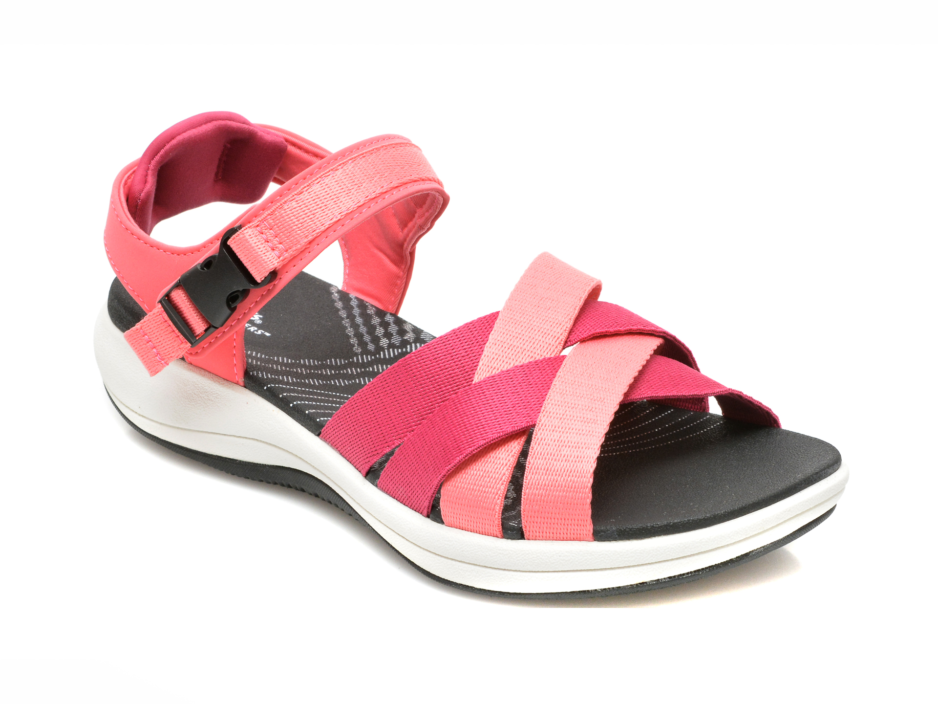 Sandale CLARKS roz, MIRA TIDE, din material textil Clarks imagine noua