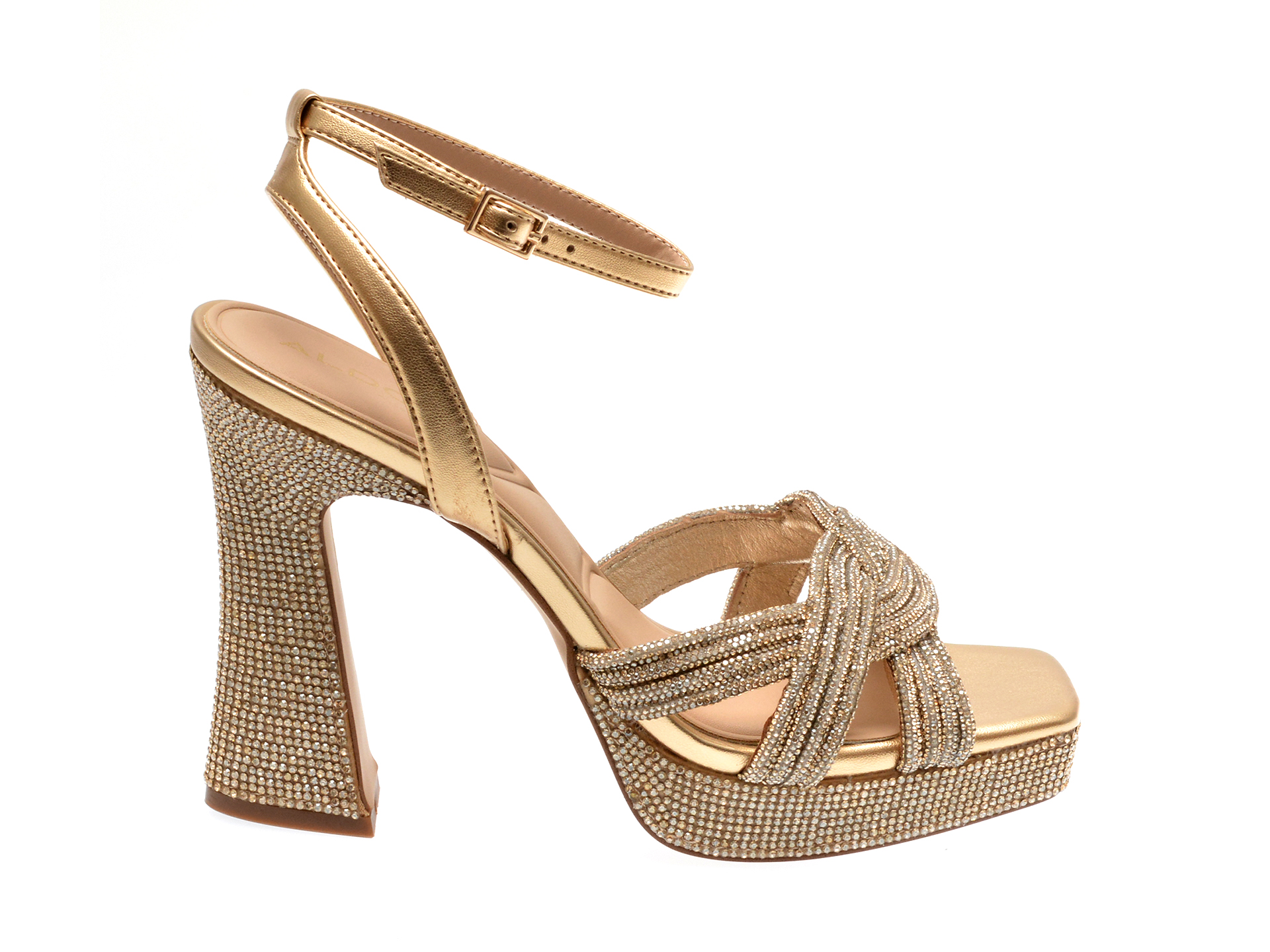 Sandale elegante ALDO aurii, 13741490, din piele ecologica